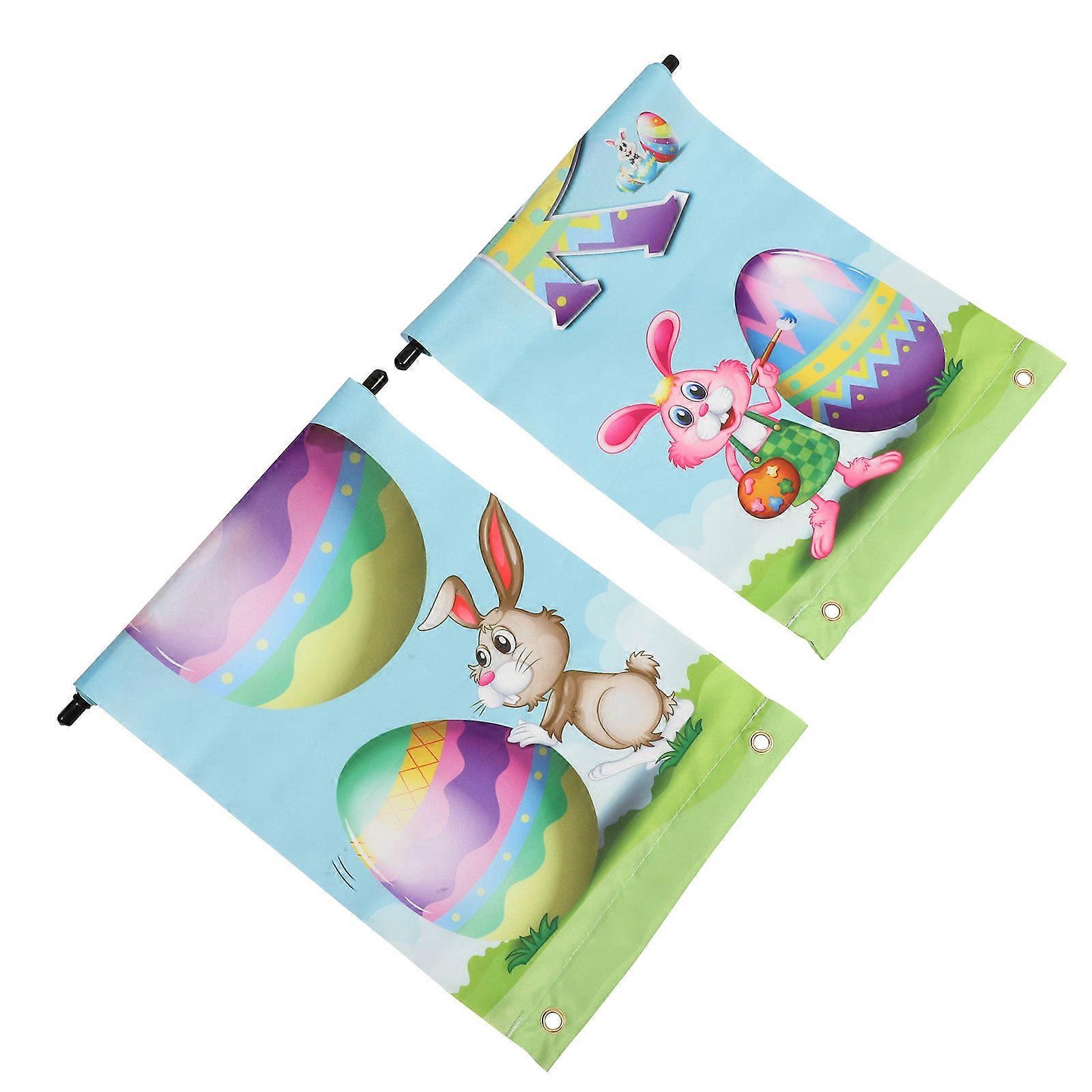 Easter Party Couplet Door Curtain Decorative Hanging Ornament for 1Pair