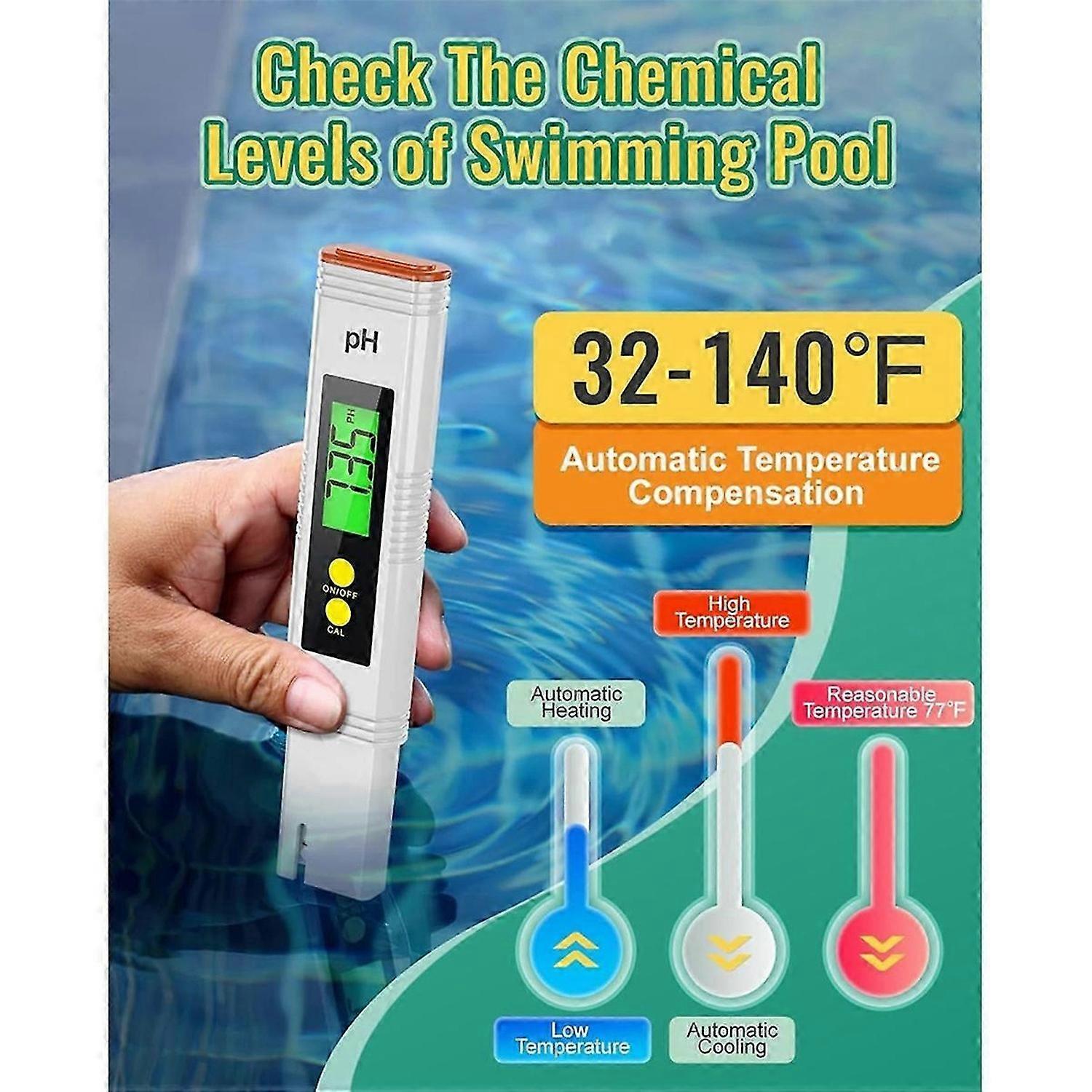 PH Meter for Water, 0.01 High Accuracy with 0-14 PH Measurement Range