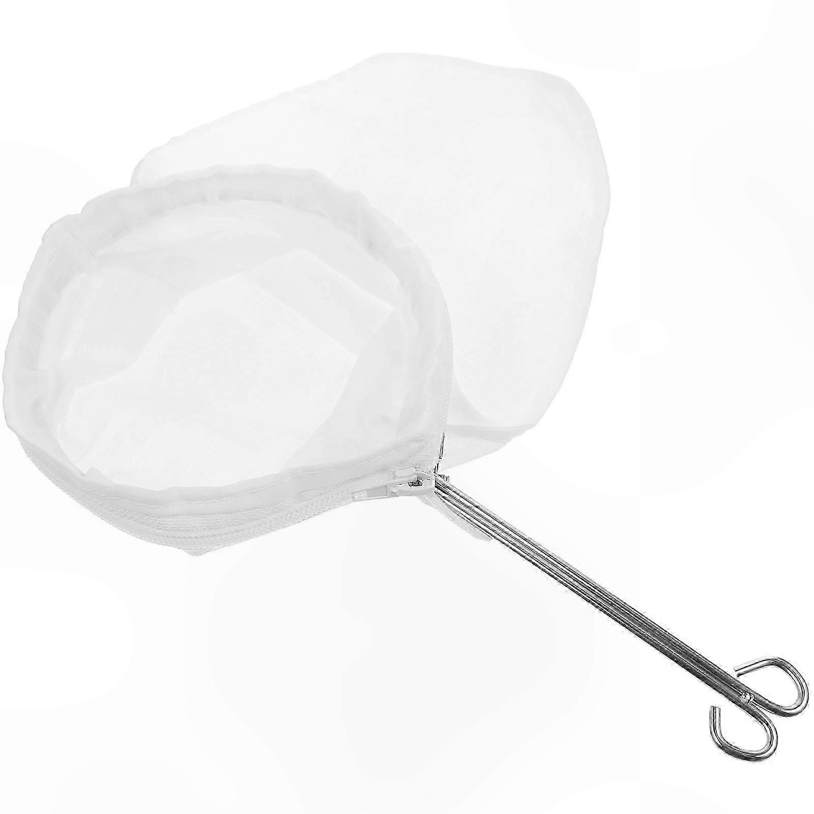 Cotton Coffee Filter Bag with Stainless Handle for Brewing, 13cm Size Reusable Strainer for Coffee Lovers