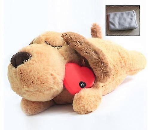 Puppy Toy with Heartbeat Puppies Calming Anxiety Relief Dog Toy Soft Plush Sleeping Buddy Behavioral Aid