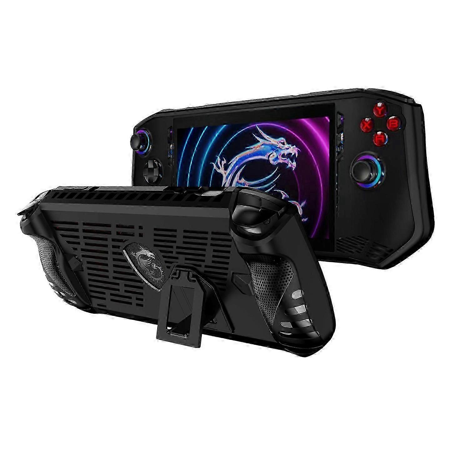 Protective TPU Case for MSI Claw Gaming Handheld with Foldable Kickstand, Non-Slip Grip Design