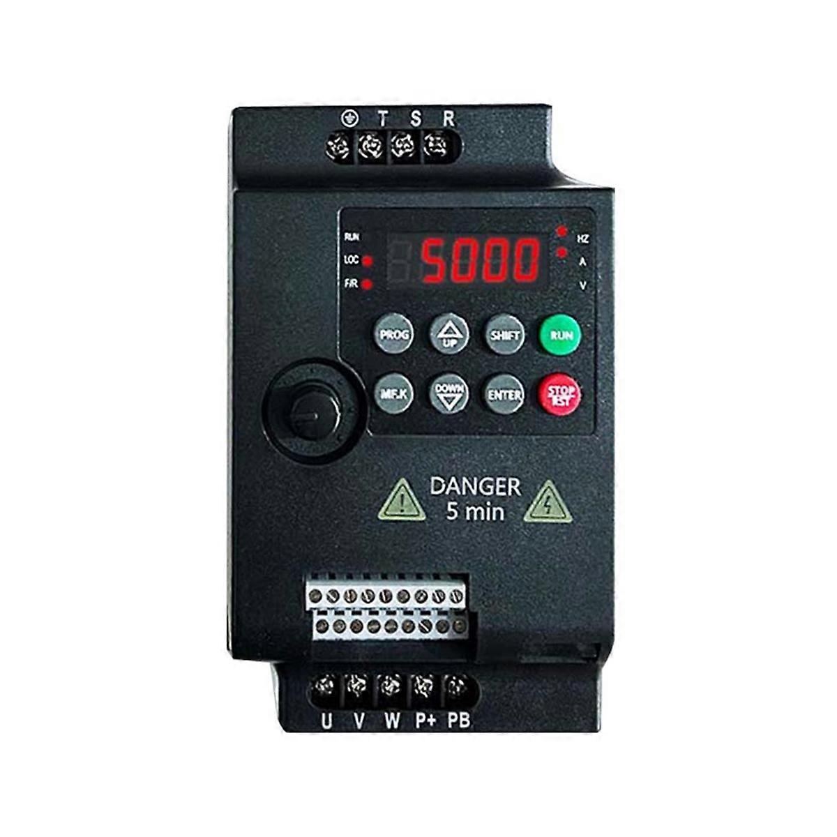 محول VFD صغير 220 فولت مدخلات أحادية الطور ومحول تردد إخراج 220 فولت لمحرك مكثف أحادي الطور 0.4KW