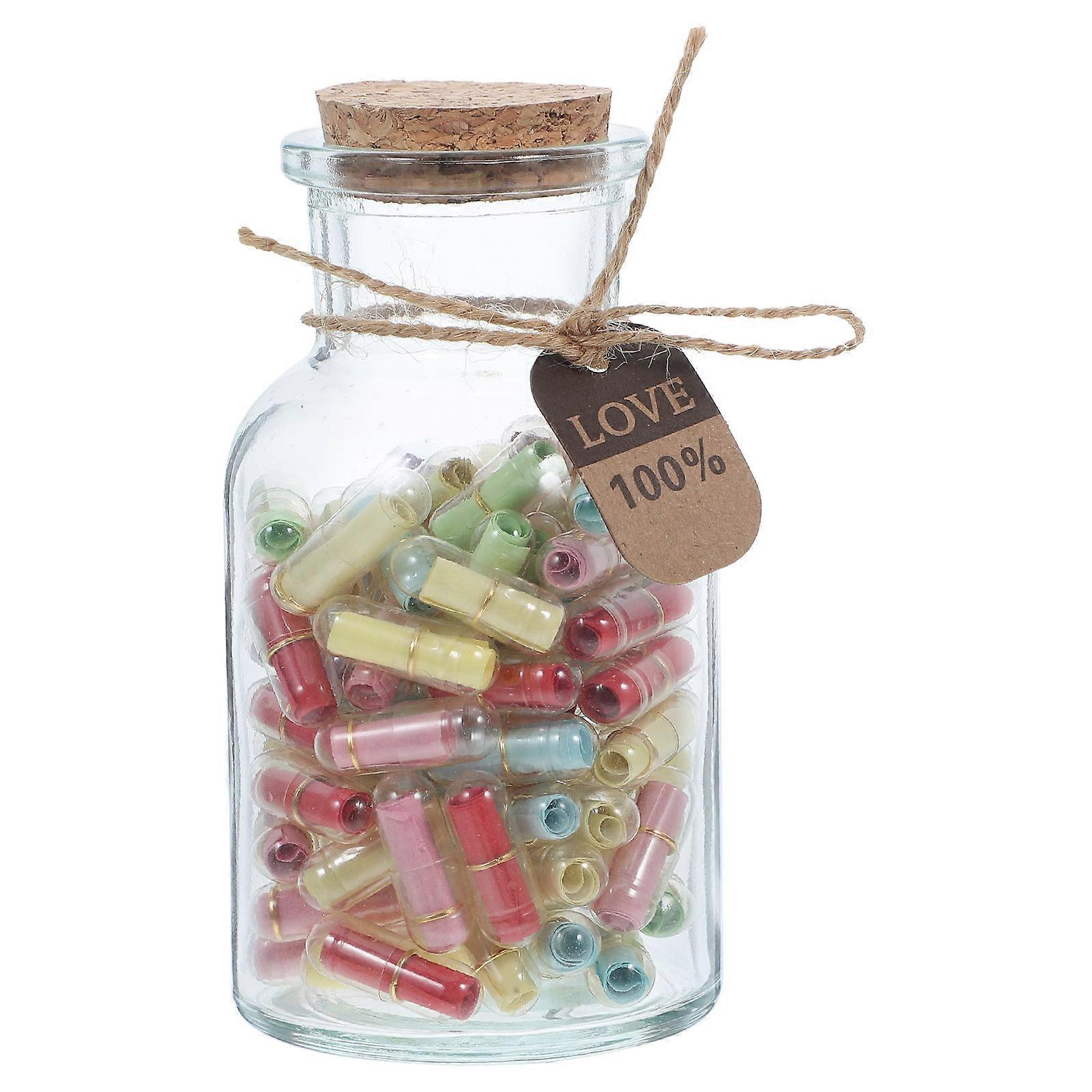 Message in A Bottle Glass Small Jars for Romantic Notes 5Sets