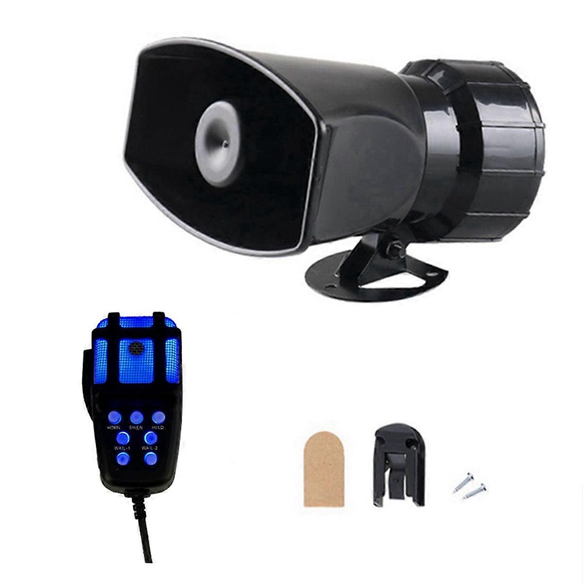 Mic PA System Emergency Amplifier Hooter Police Siren Air Horn -A