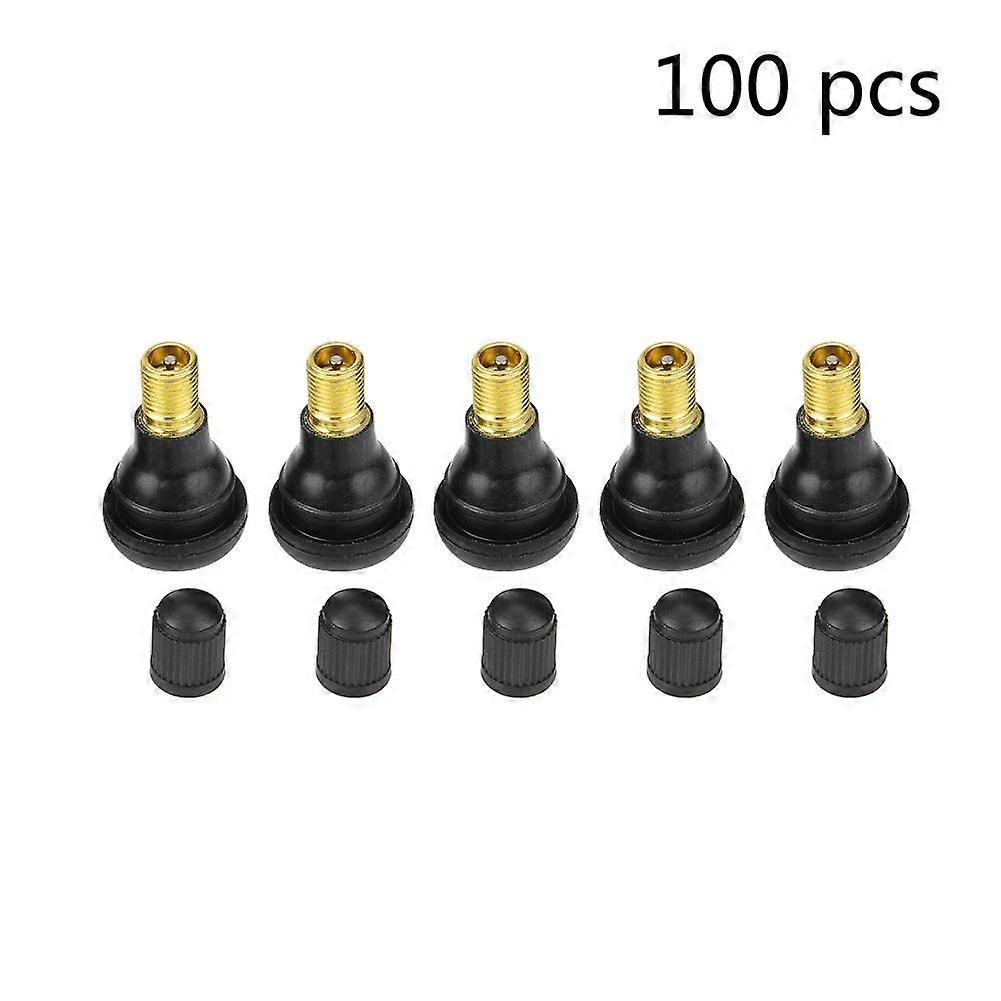 100 pcs Car Motorcycle Universal Replacement Snap in Tire Tyre Valve Stem TR412