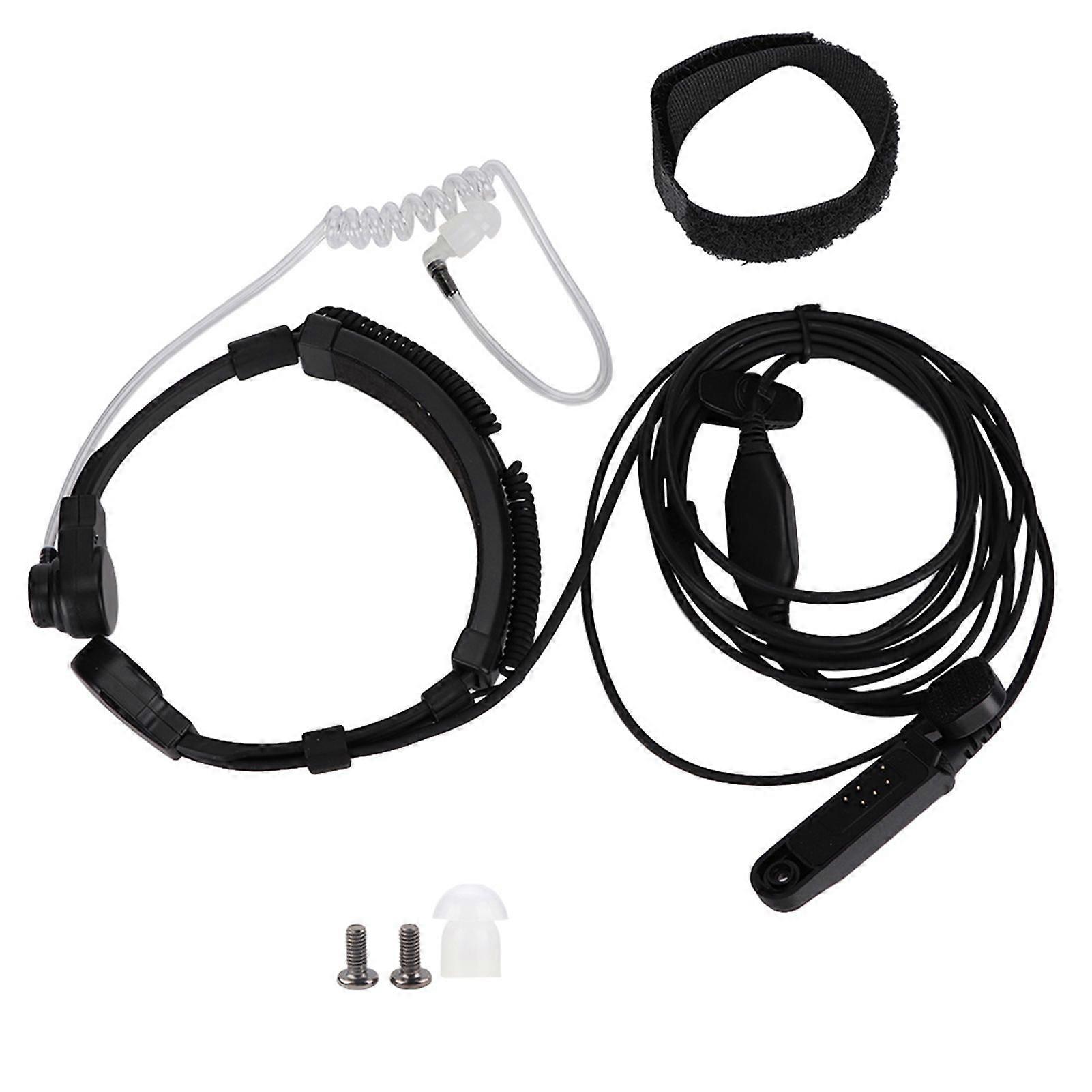 Air Acoustic Tube Throat Vibration PTT Mic Headset for BaoFeng UV XR A 58 UV 9R Plus GT-3WP