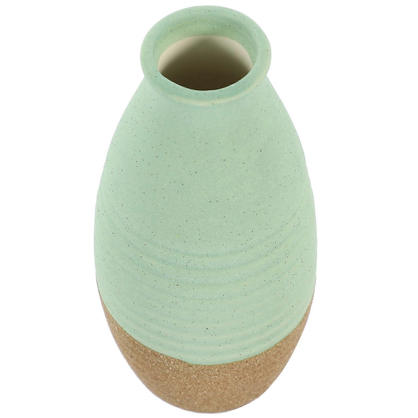 Ceramic Flower Vase for Flower Arrangement 5Pcs Light Green Desktop Vase
