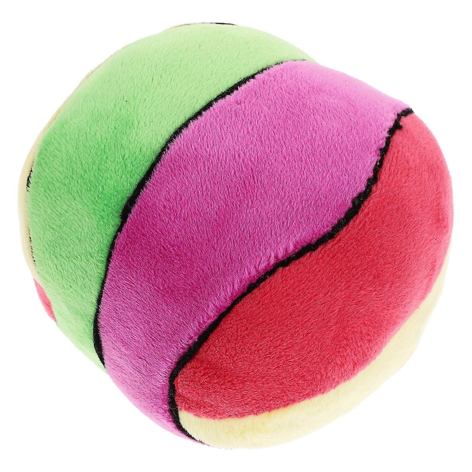 Pet Dog Chewable Plush Ball for Teething 3Pcs Squeaky Ball Toy