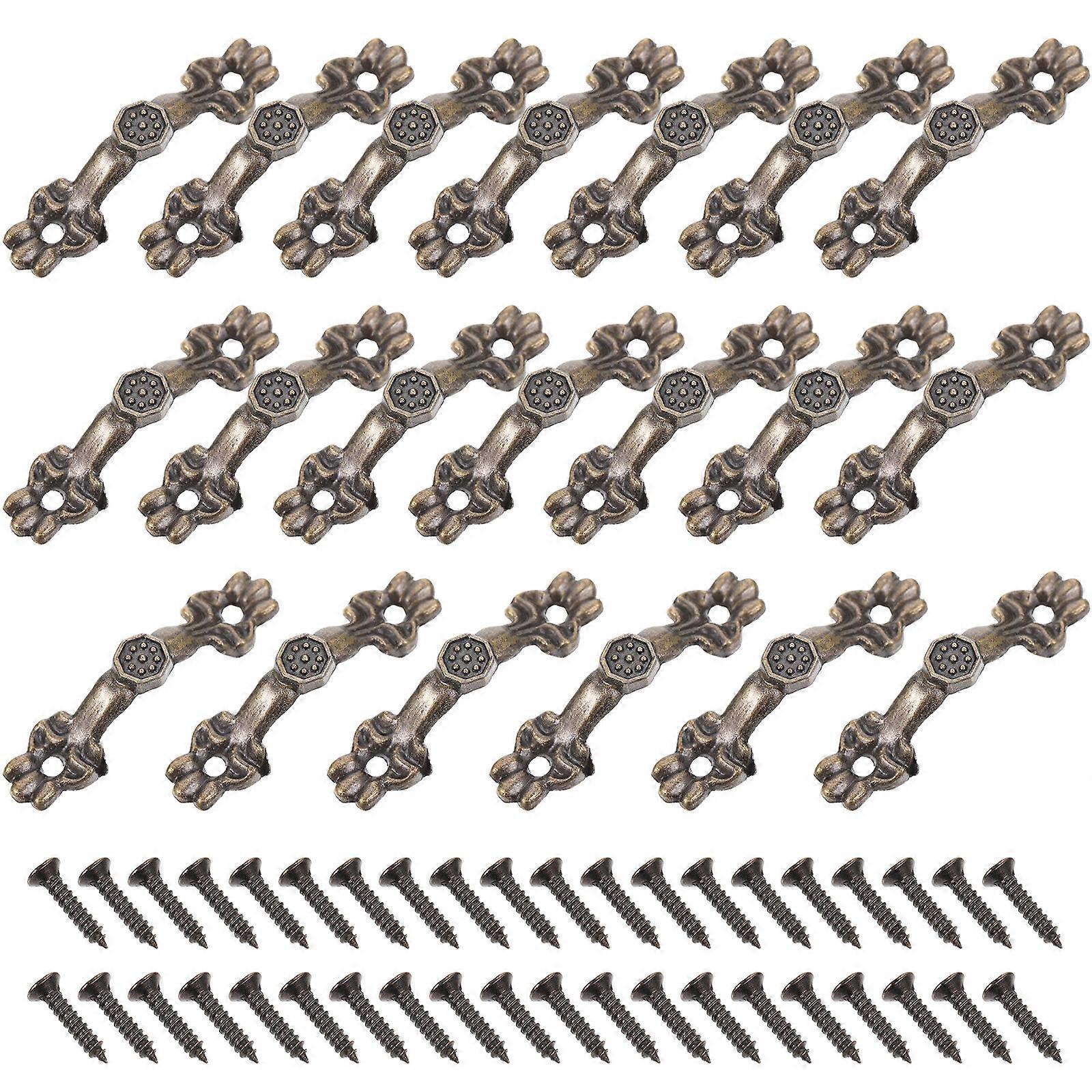 Golden Vintage Drawer Handles Zinc Alloy for Furniture 2Sets Cabinet Pulls