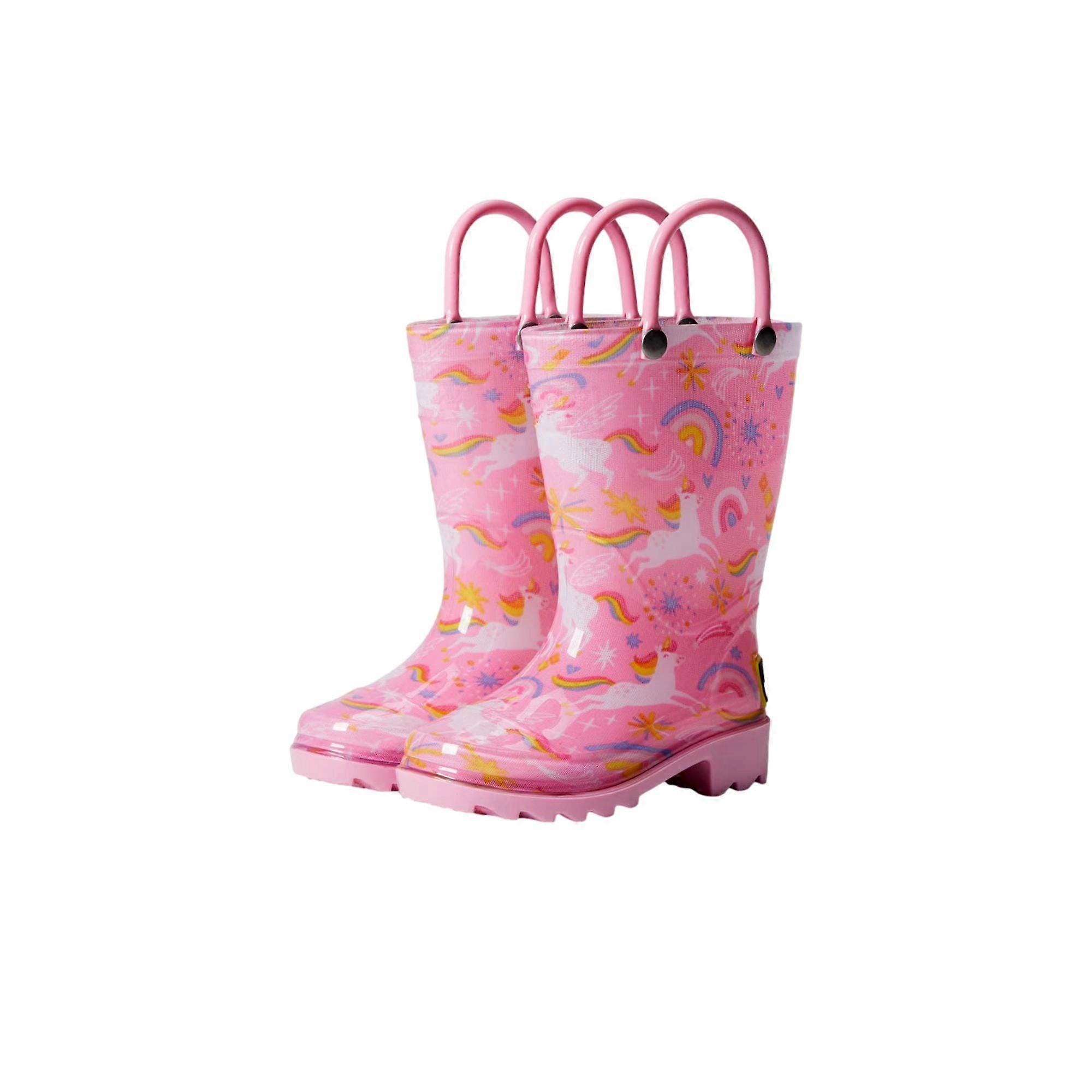 Western Chief Sparkle Unicorn PVC Rain Boot Pink 24126216P Toddler