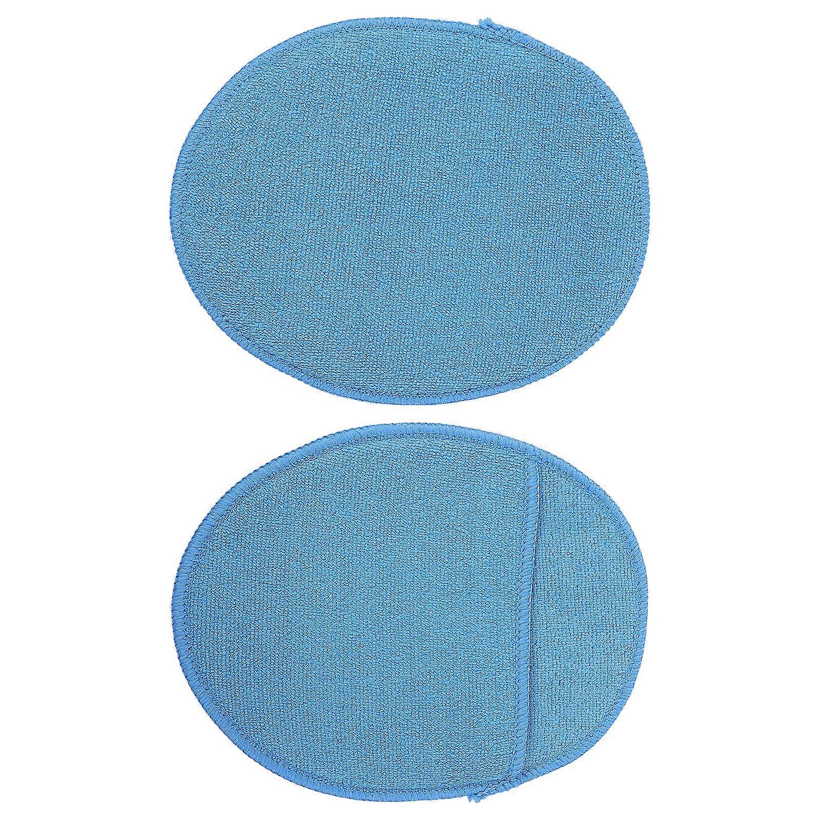 Practical Car Waxing Sponge for Polishing 2Pcs Blue Microfiber