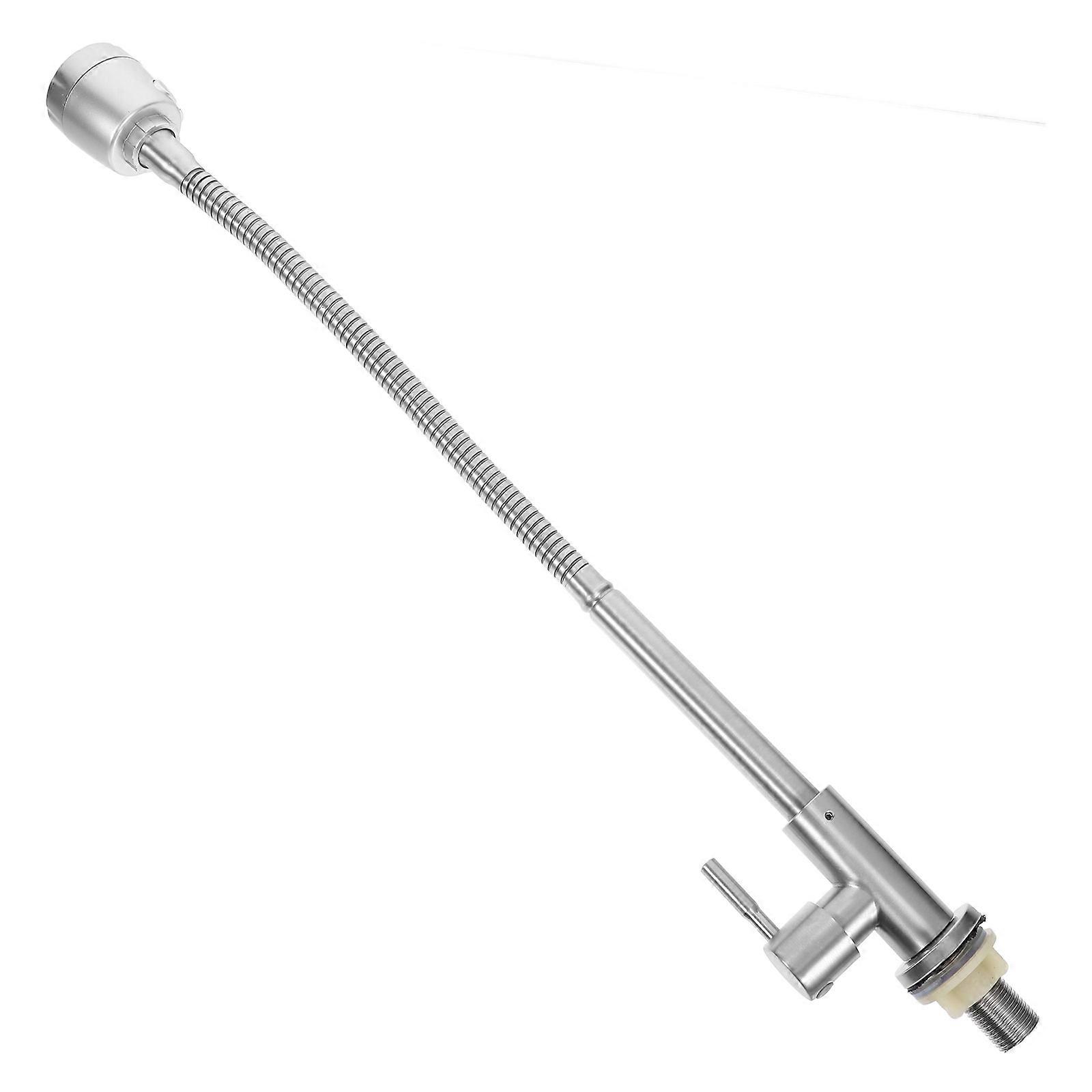 Basin Taps Ceramic Brass Material Arc Shape High Degree Swivel Spout 1Pc Silver