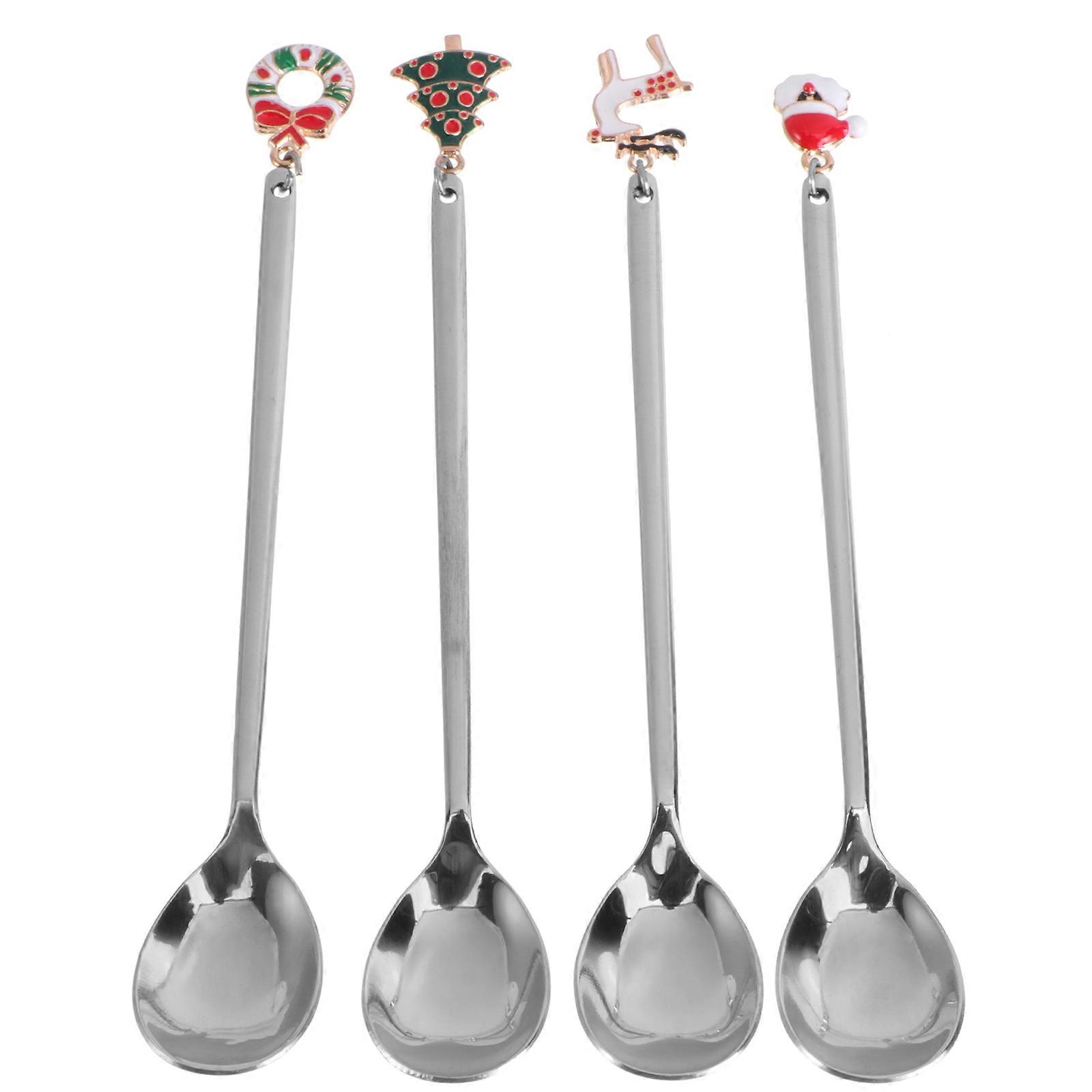 Rust-Proof Coffee Spoons Unique Mixing Spoons for Eating 12Pcs Silver