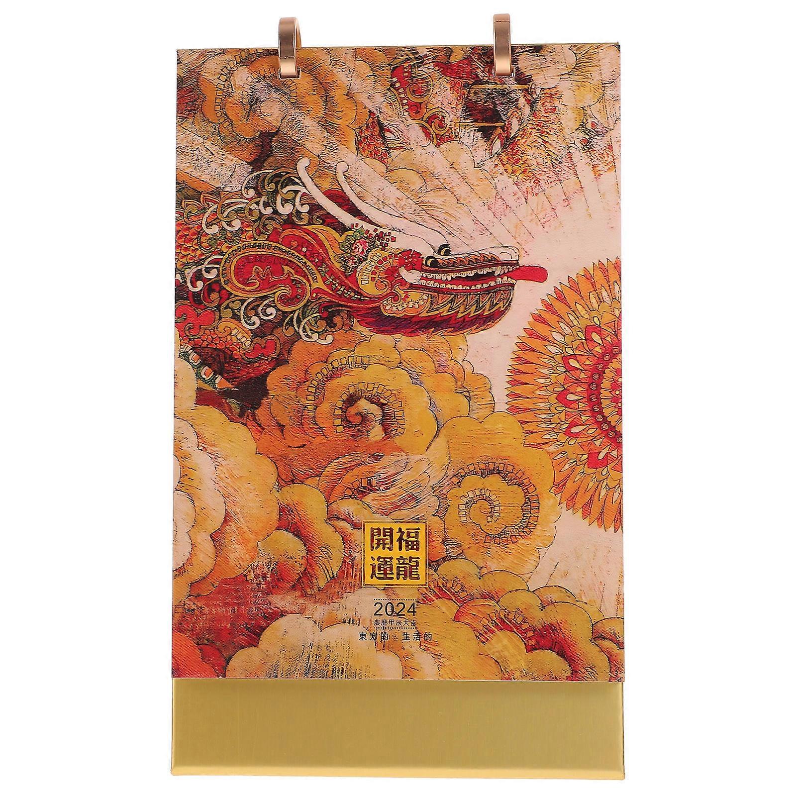 Multi Color Desk Calendar 2Pcs Stylish Design Table Calendar for Home Office School Use Decoration