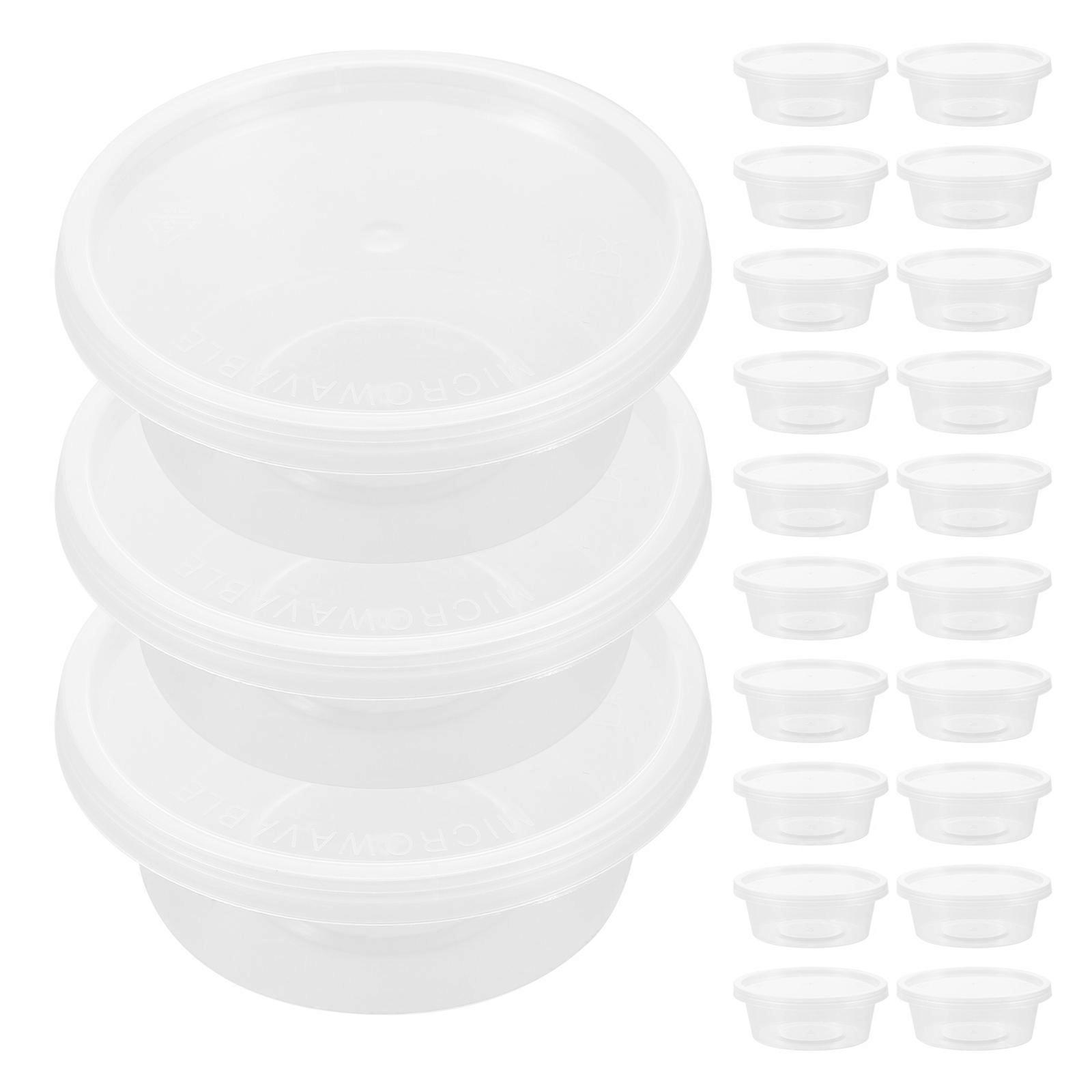 Transparent Condiment Cups with Lids Plastic Sauce Dipping Cups 200Pcs