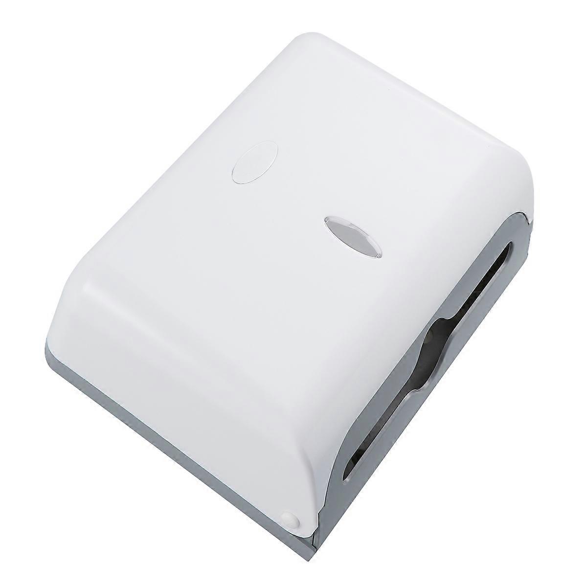 Tissue Box Holder Wall Mounted Bathroom Paper Towel Container 2Pcs White