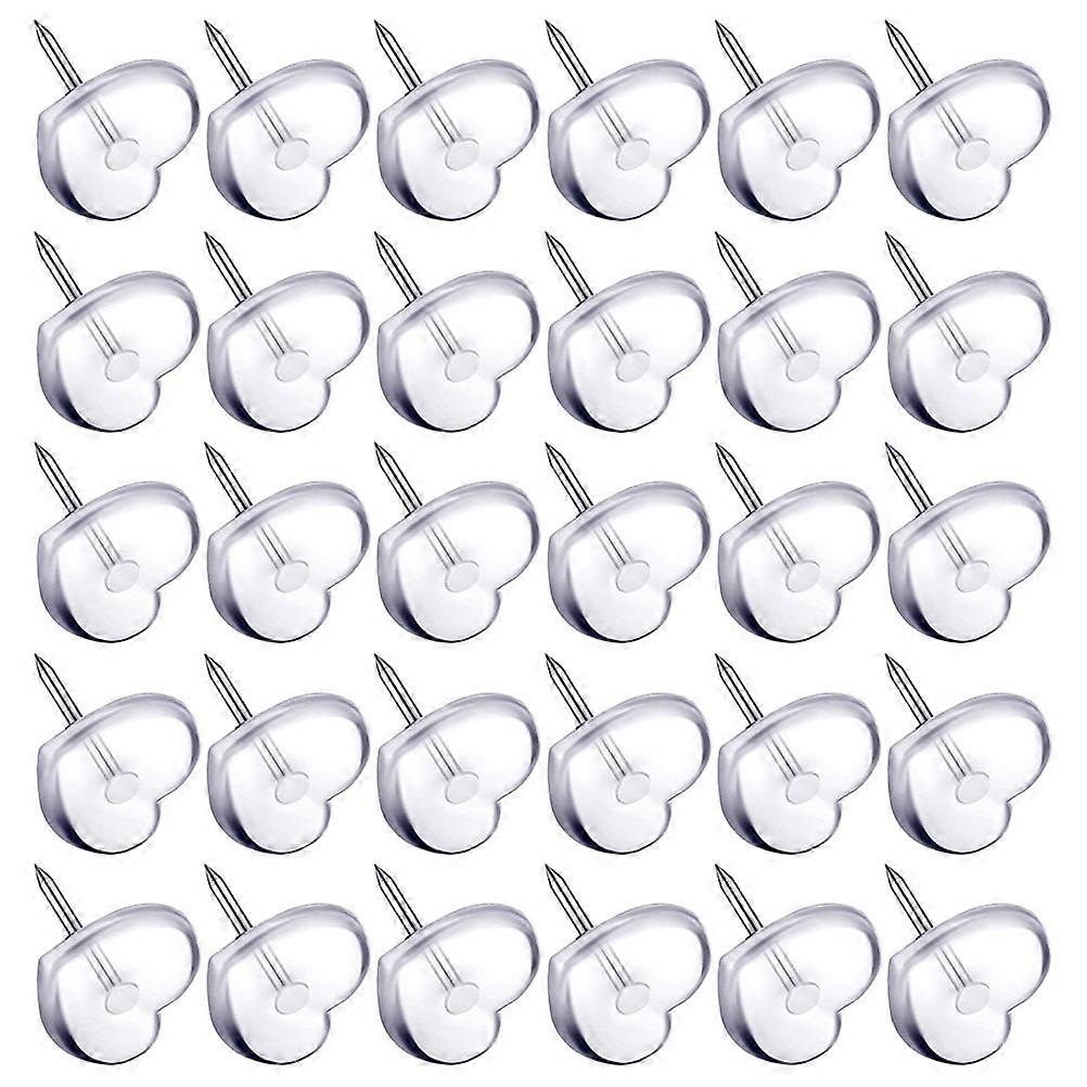 Transparent Pushpin Plastic Thumb Tacks Wall Decor Simple Color Safe 200Pcs