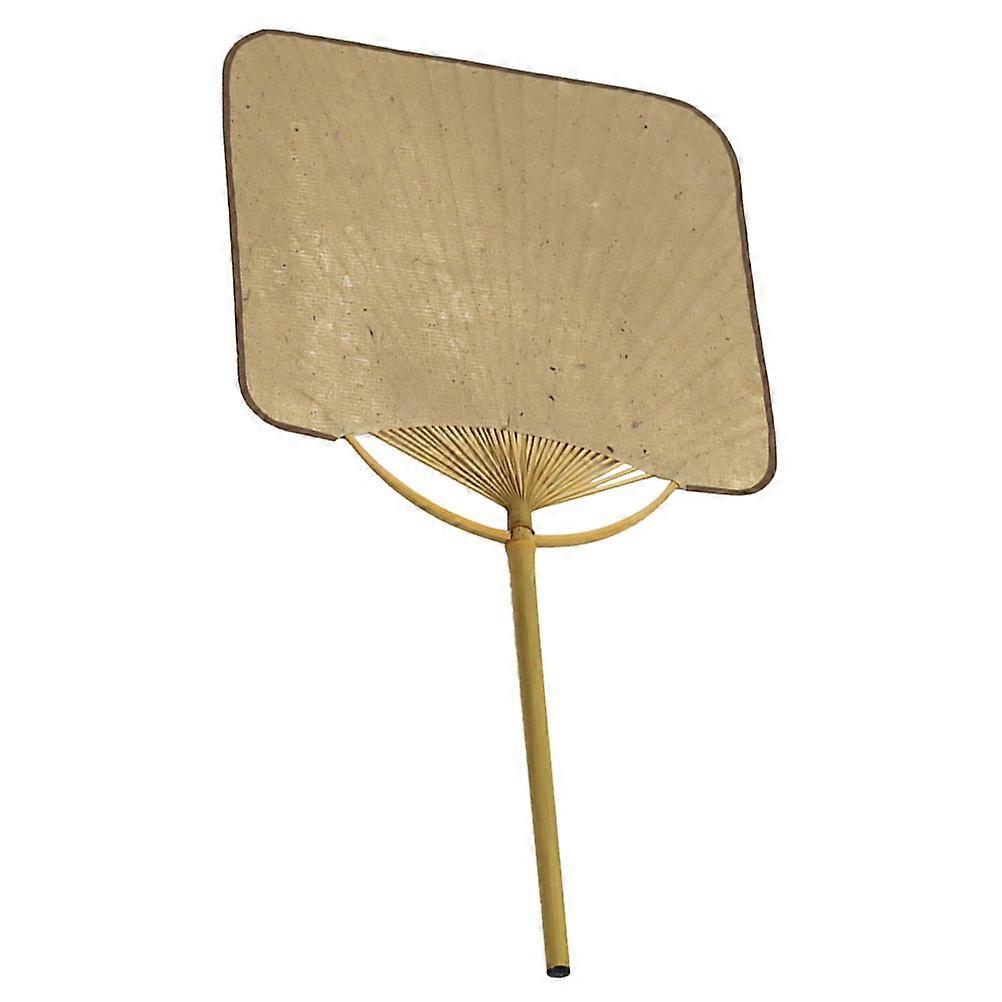 1Pc Chinese Style Hand Fan Cooling for Summer Occasions in Khaki Bamboo and Paper Material