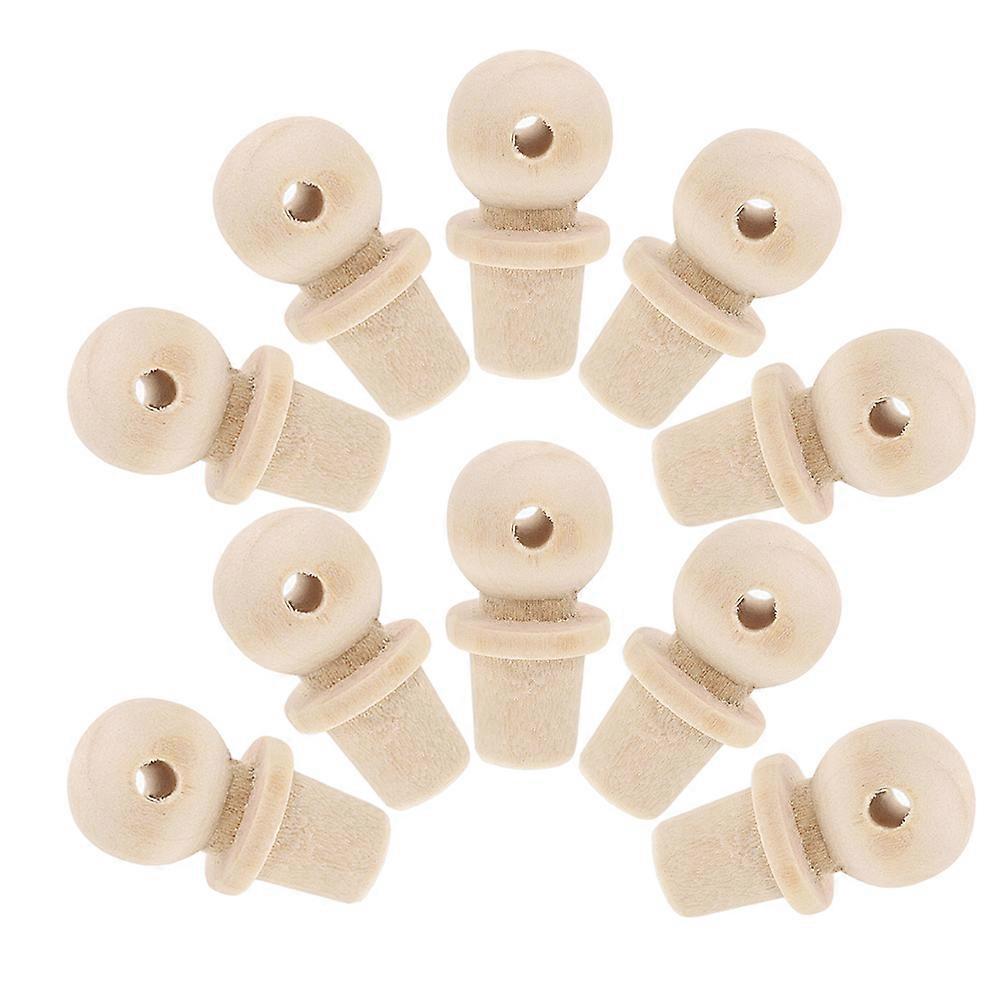 Unfinished Wooden Finials For Crafting 40 Pcs Perfect For Bottles And Gourds 3.80X1.10X1.10CM Size Easy Opening