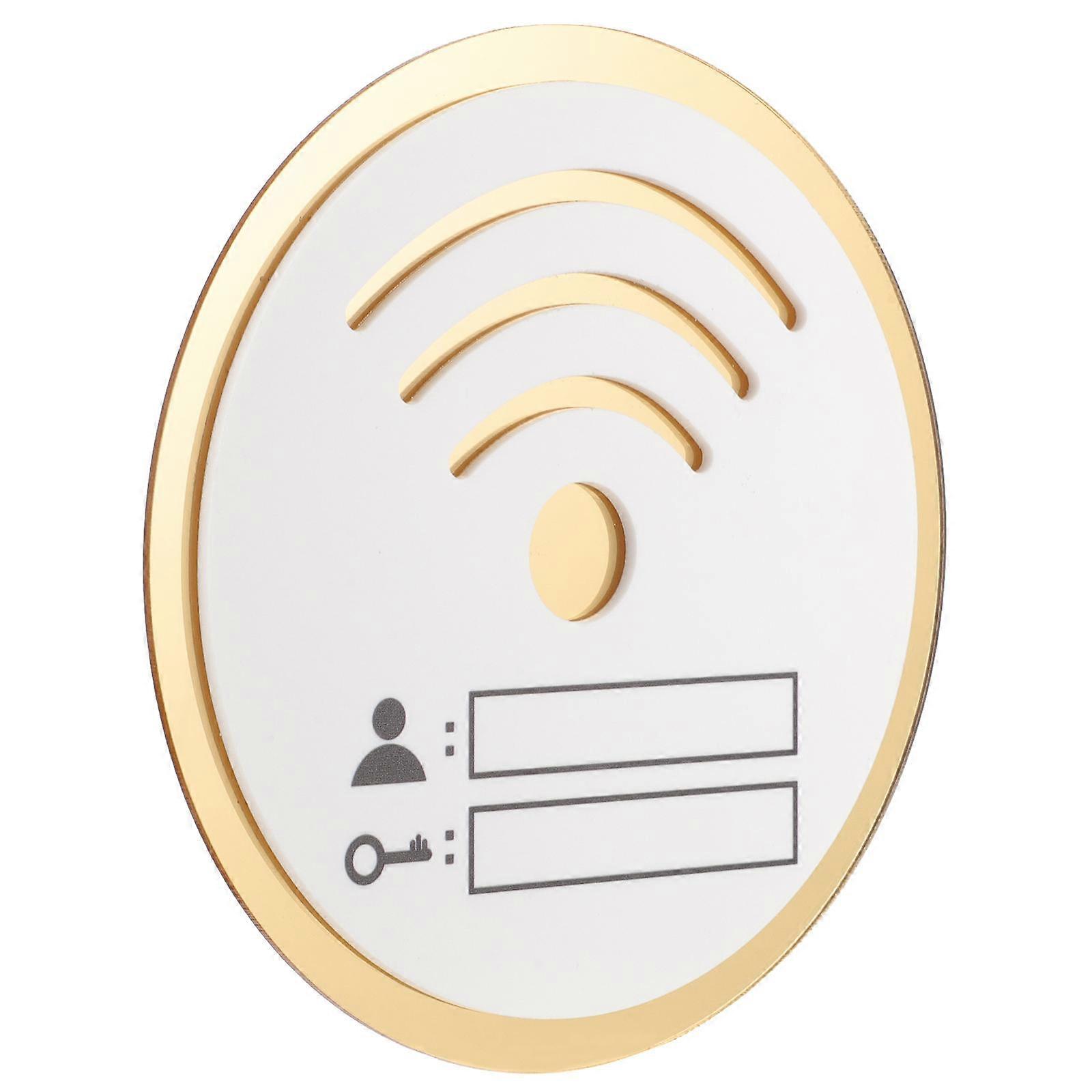 Acrylic WiFi Password Sign for Account and Password Writing