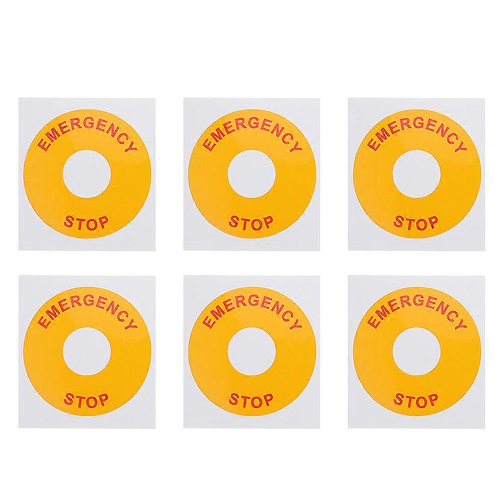 Electrical Safety Stickers for Factory Workers 6.20X6.20X0.10cm 6Set PP Labels