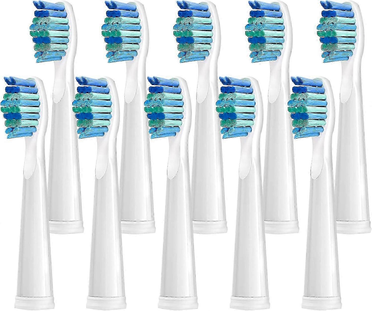 Ανταλλακτικές Κεφαλές Βούρτσας Συμβατές με Fairywill 507/508/D7/D8/515/551/917/959, Λευκές, 10-Pack