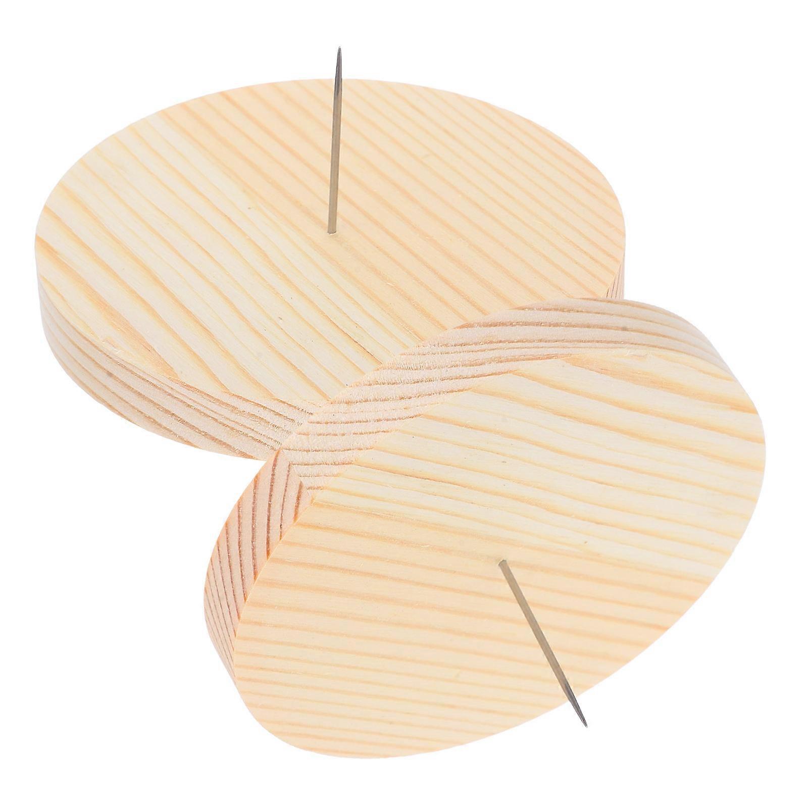Needle Doll Wood Base Display Stand 2Pcs for Crochet and Felted Dolls