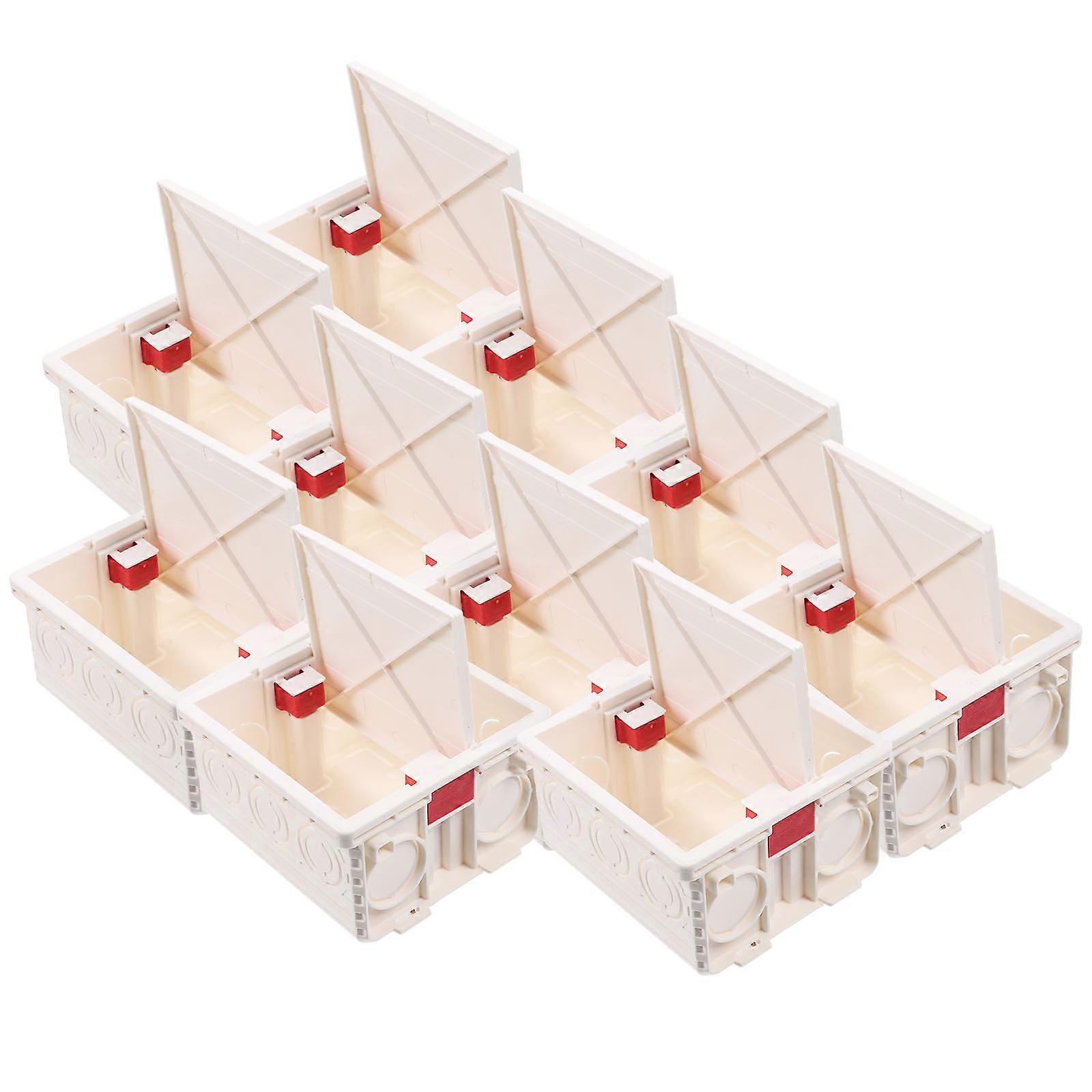 86 Type Wall Socket Box Electric Mounting Box for Home Use 20Sets White