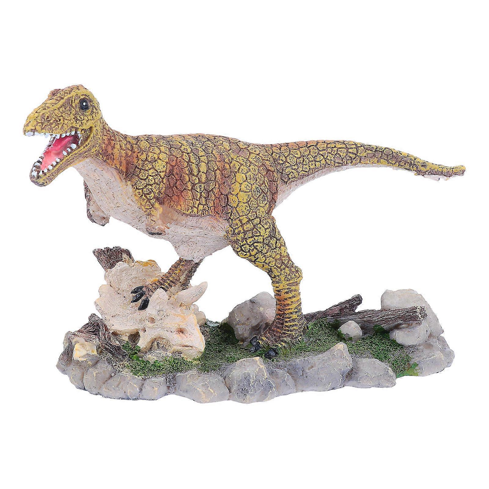 Aquarium Decoration Dinosaur Ornaments Simulation Reptile Style Pet Environment Enhancement Resin 14x6x12cm Landscape Design 1Pack