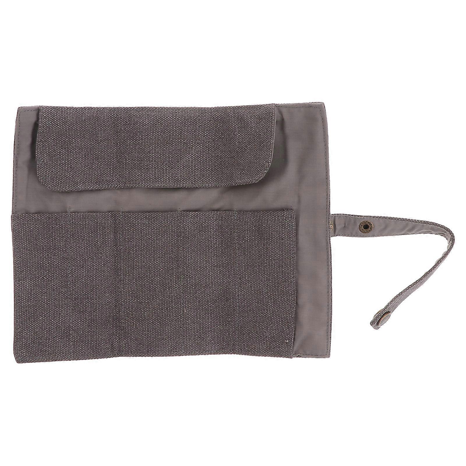 Portable Pen Storage Container for Storage Use with Convenient Grey Canvas Bag
