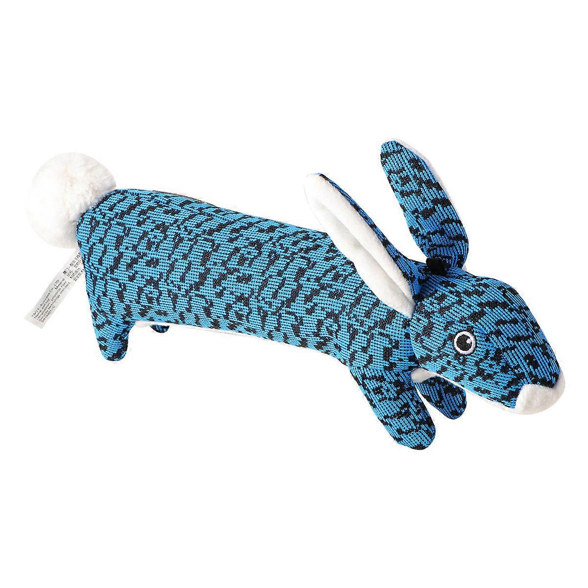 Pet Squeaky Toy Long Rabbit Sound Chew Toy for Puppy 3Pcs Blue