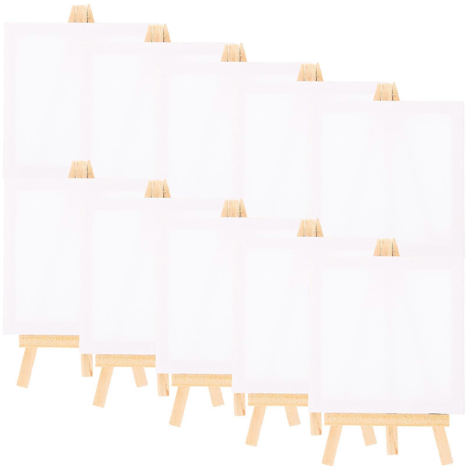 Delicate Mini Canvas Easels 4 Sets For DIY Painting And Decorative Use 5.7X3.9X2.4in Gift For Artists And