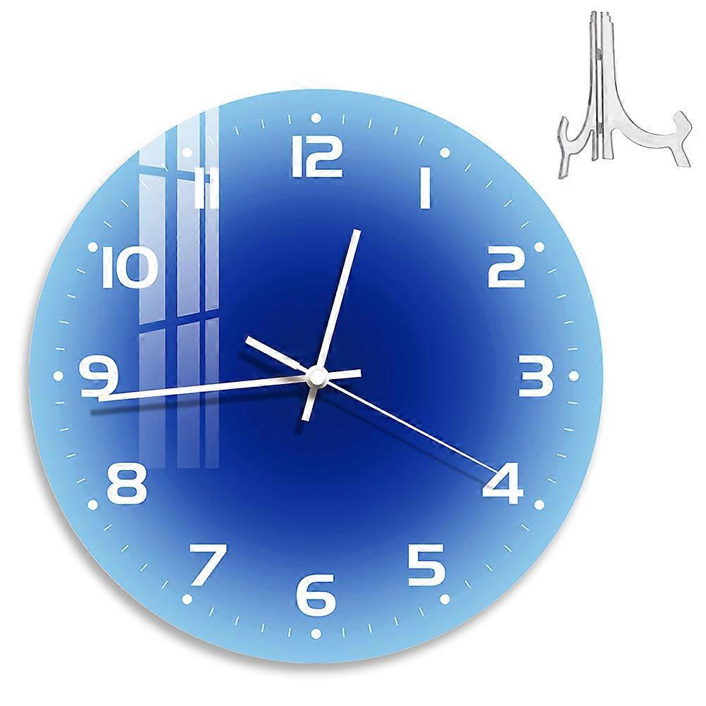 Decorative Blue Acrylic Wall Clock for Home Use 3Pcs Round Clock
