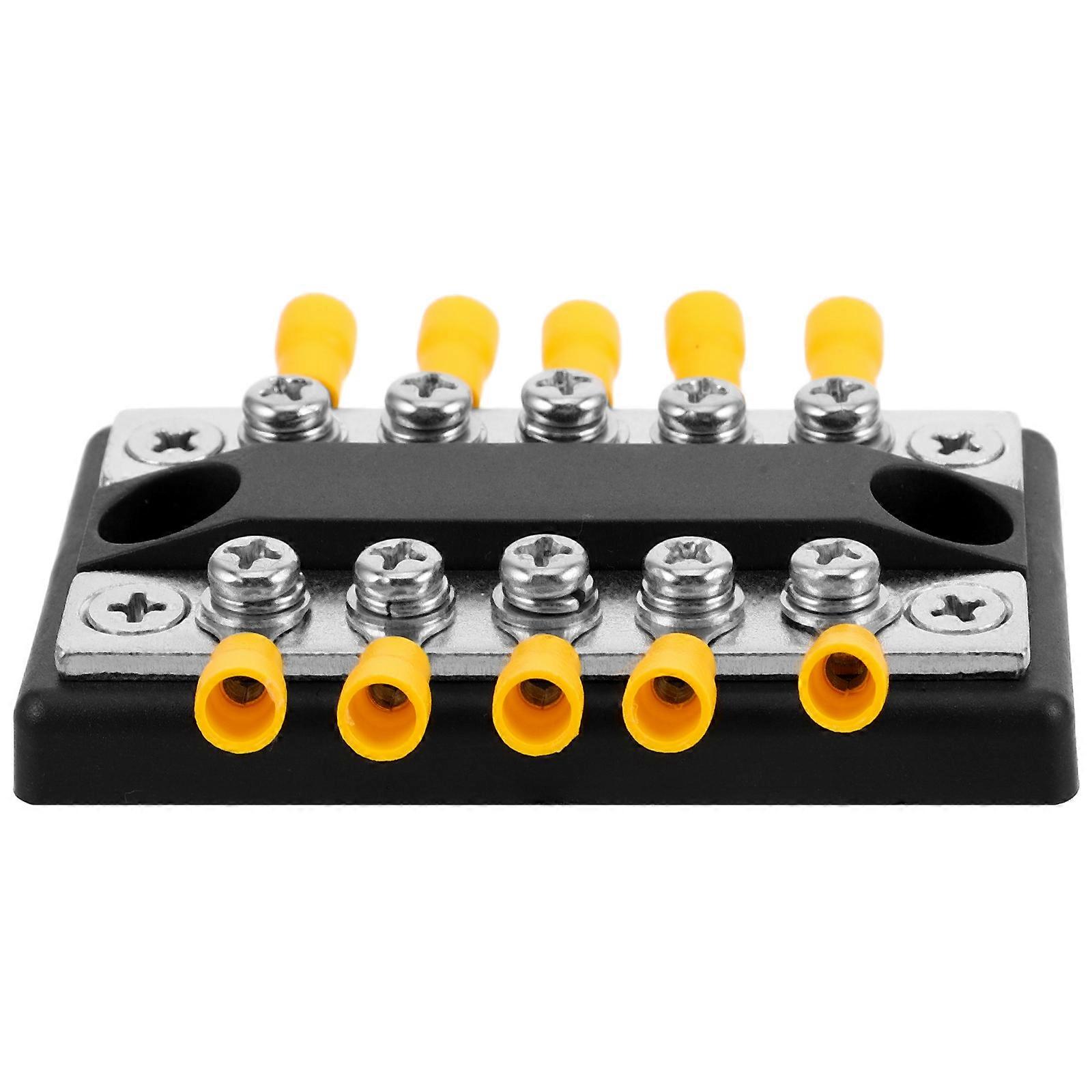 Distribution Block Dual Row Bus Bar Terminal 4Pcs