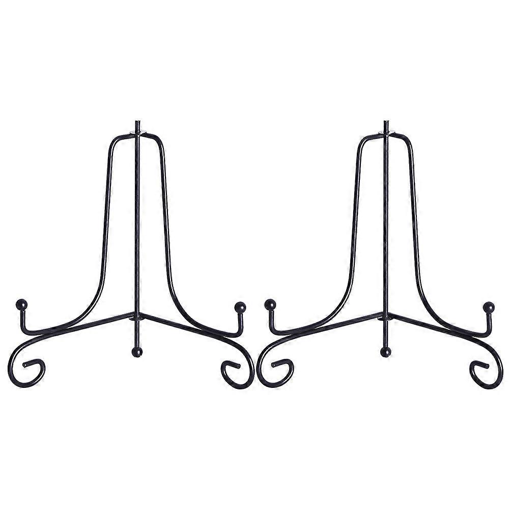 Iron Display Stand Plate Holder for Decoration 4Pcs Wrought Iron Easel