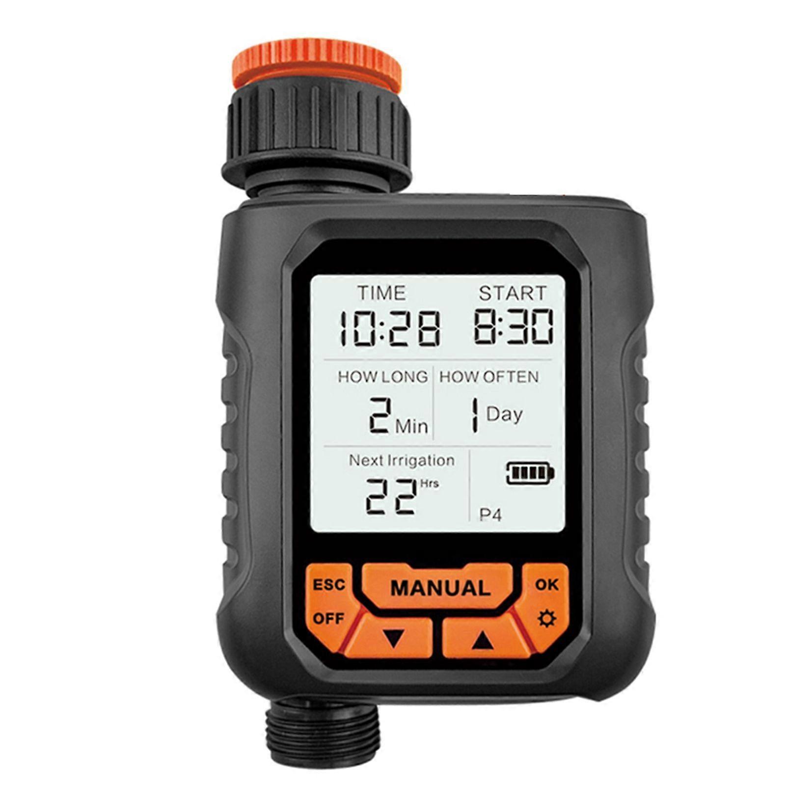 Sprinkler Timer Outdoor Water Timer for Garden Hose 1 Outlet Large LCD Screen Programmable Irrigation Timer for Yard Lawn Manual/Automatic Watering Ti