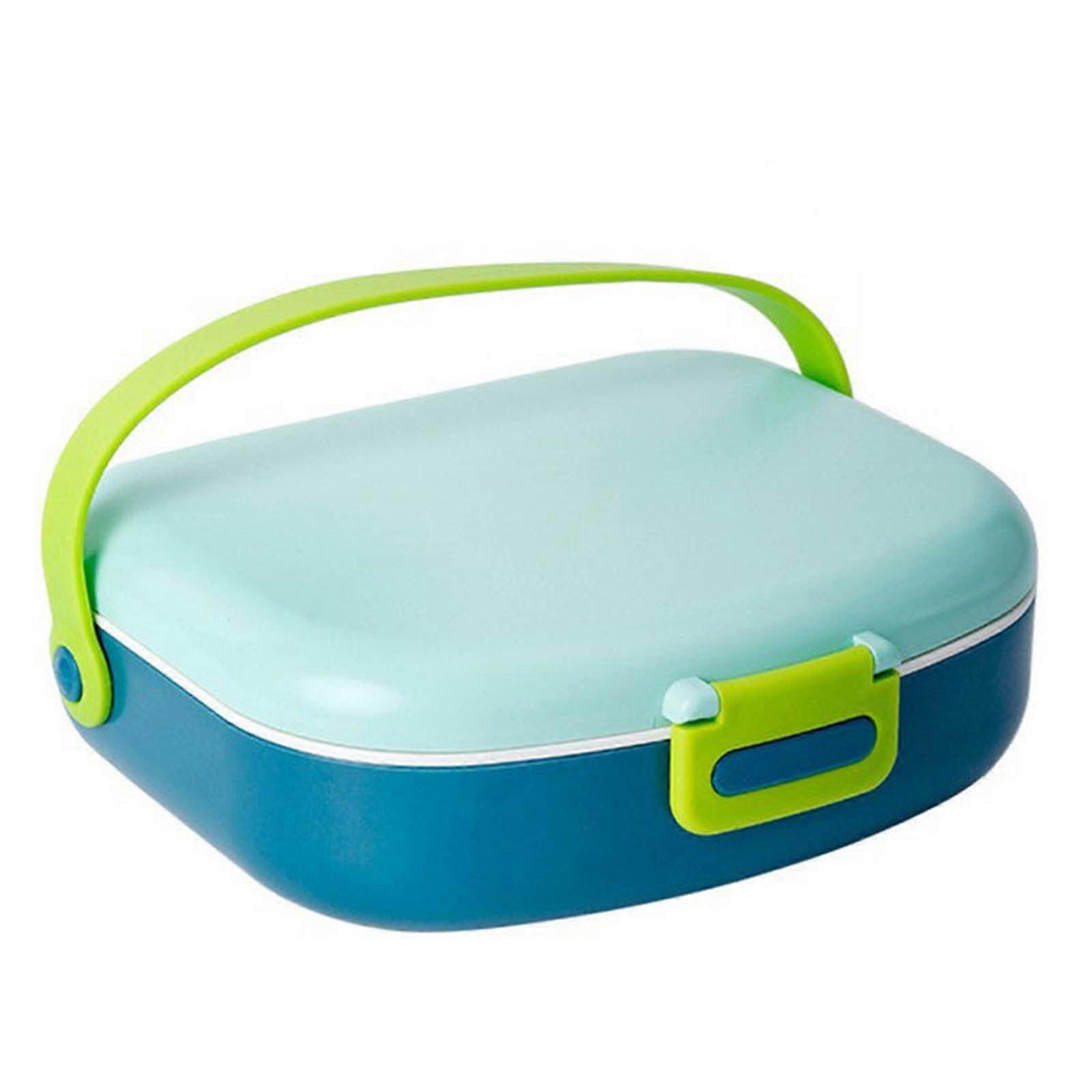 Lunchable Container, 4-Compartment Bento Box Set of 4, Reusable Snack Boxes Compatible with School, Work, Travel, Brights