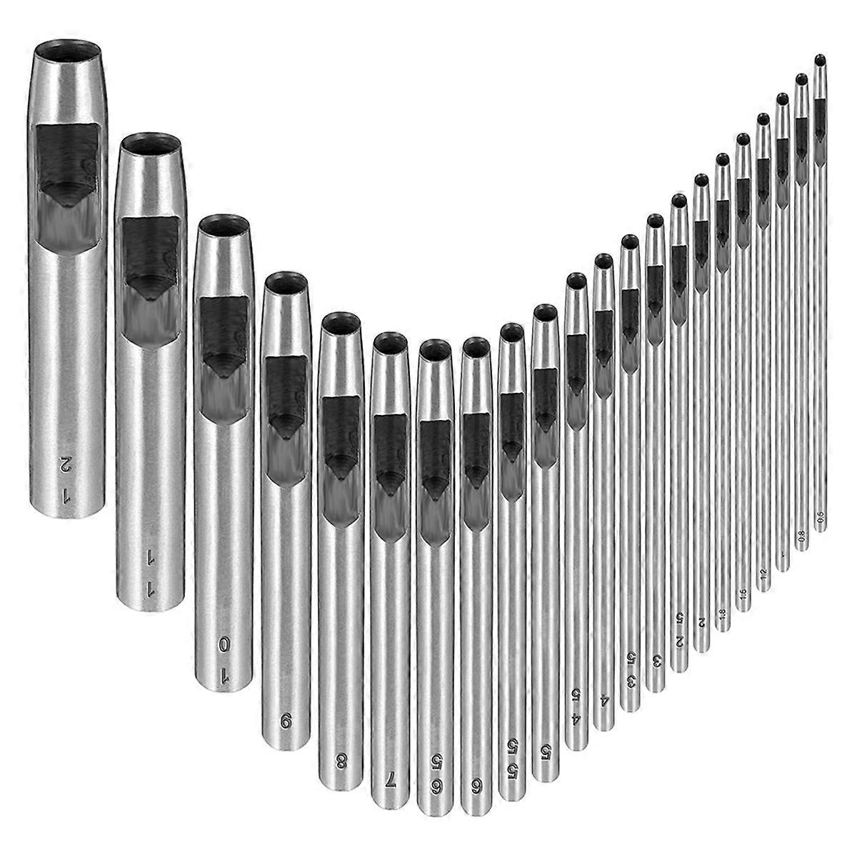 22-teiliger Locher für Leder, 0,5–12 mm, Kreislocher