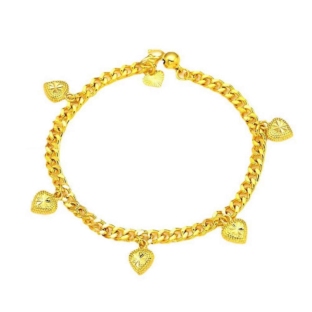 Pulsera de corazón chapada en oro | R6X6