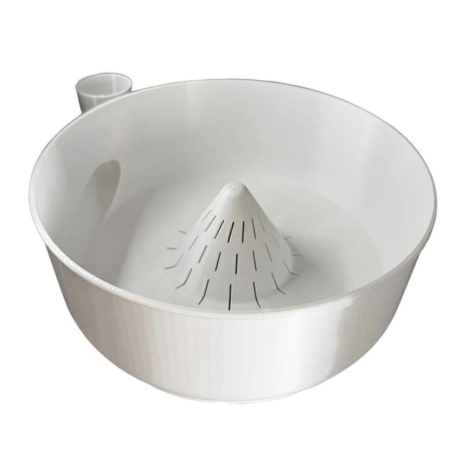 Compact Automatic Fruit Washer With Basket, DishwasherSafe, White, Countertop Kitchen Appliance