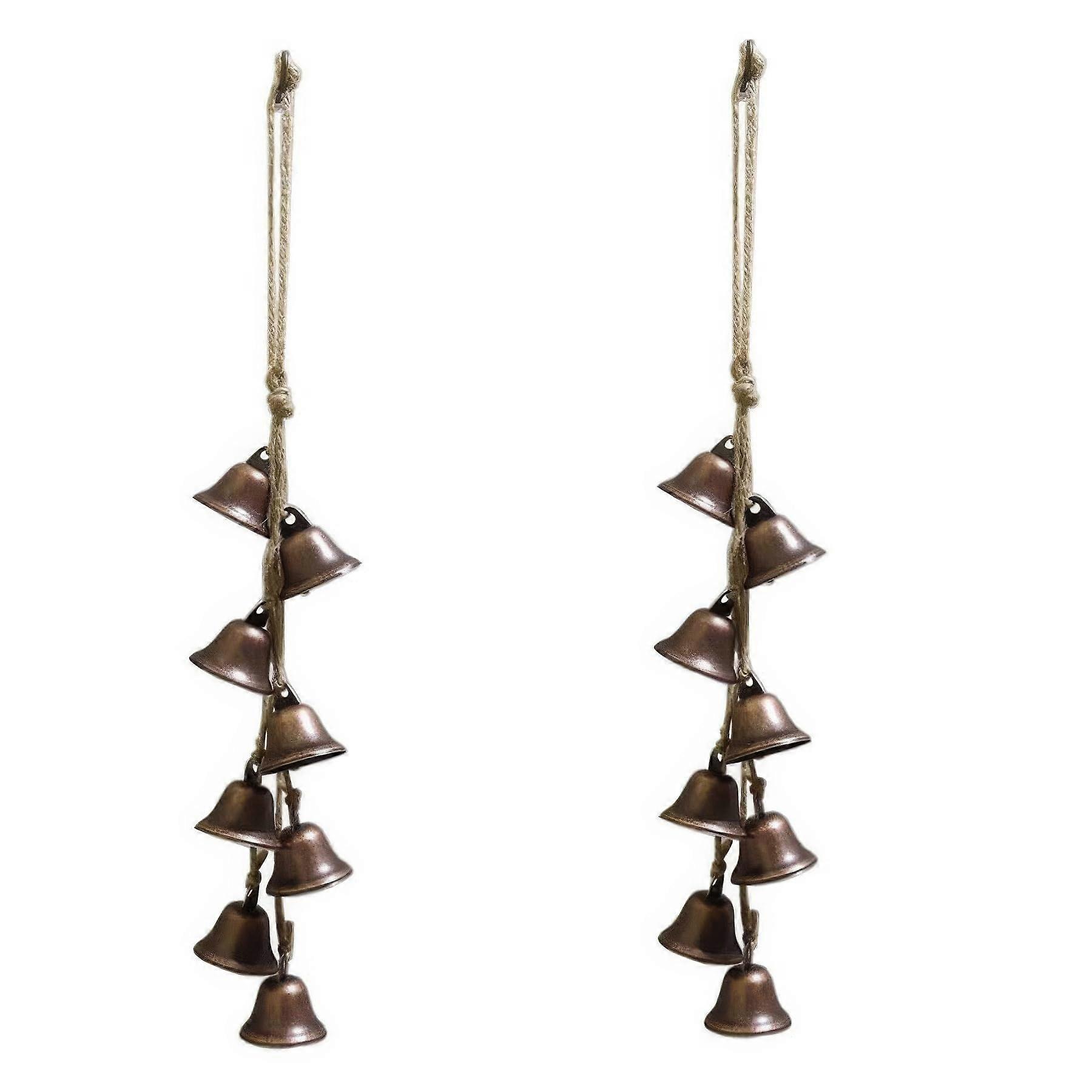 Witch Bells 2Pcs Bronze Colour Hanger Wind Chimes Boho Style Home Decor Witchcraft Supplies for Negative Energy
