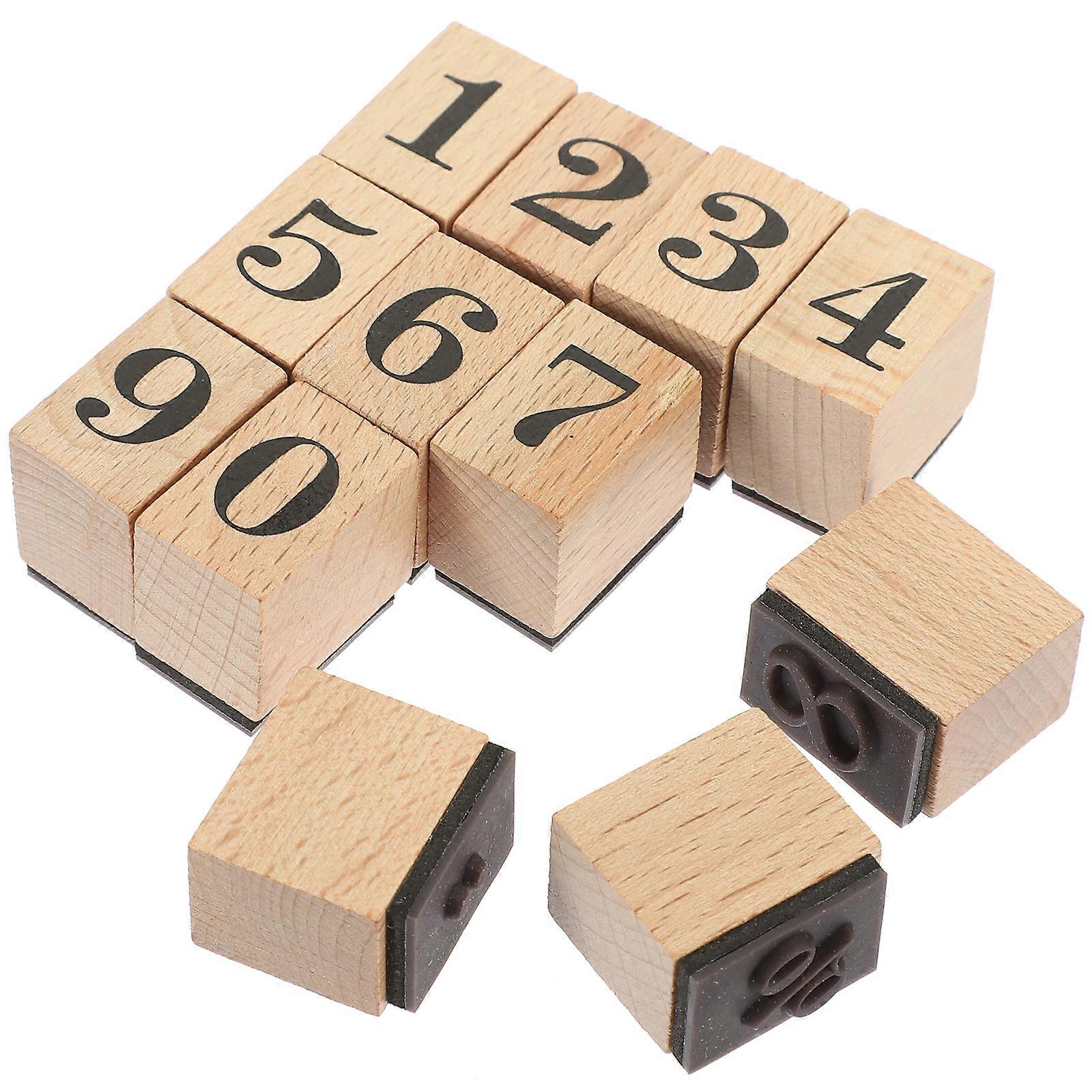 Scrapbook Number Stamps 1 Set Creative DIY Crafts Journal Decorative Use Assorted Color Handmade