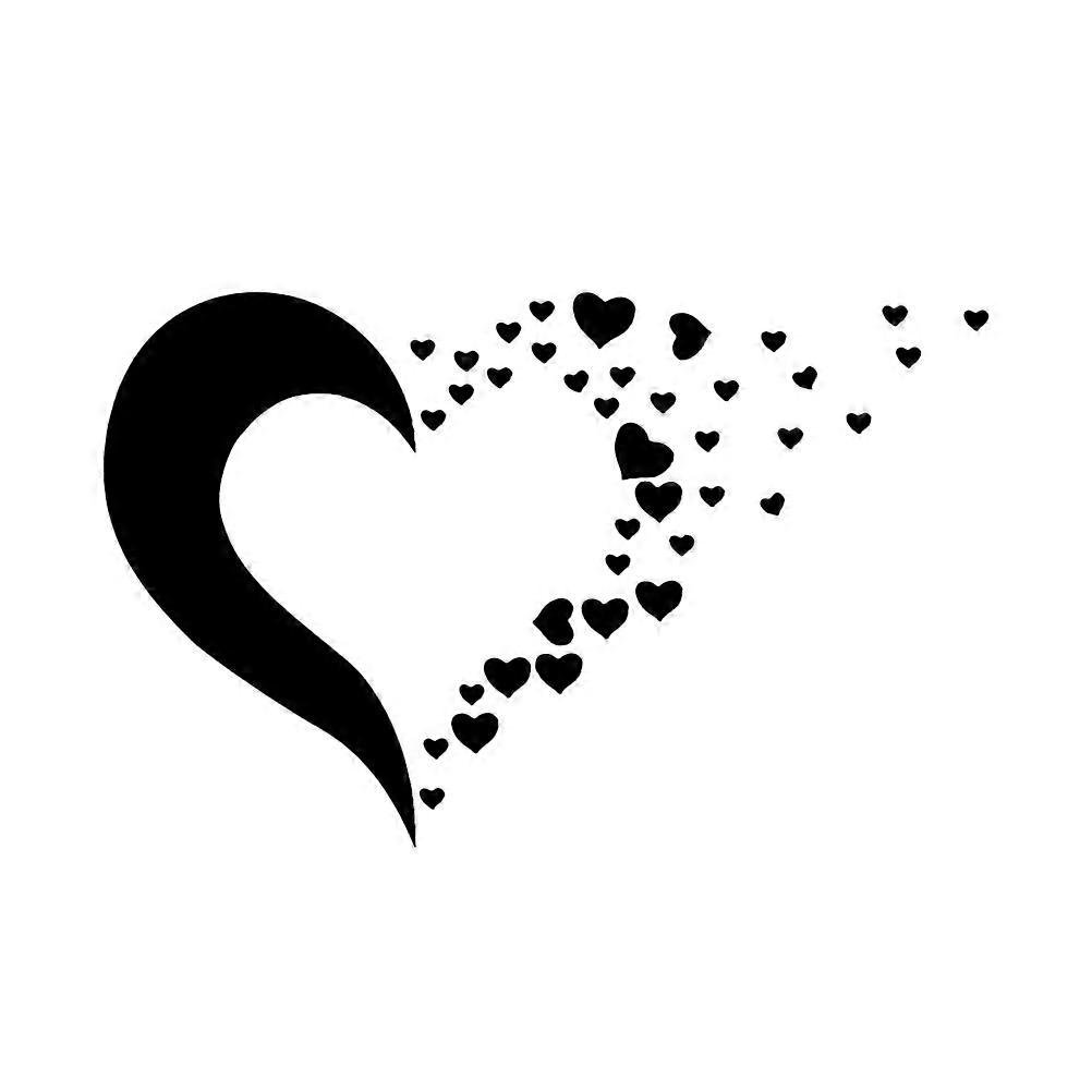 Acrylic DIY Wall Stickers Love Heart Pattern for Wall Decor 3Pcs