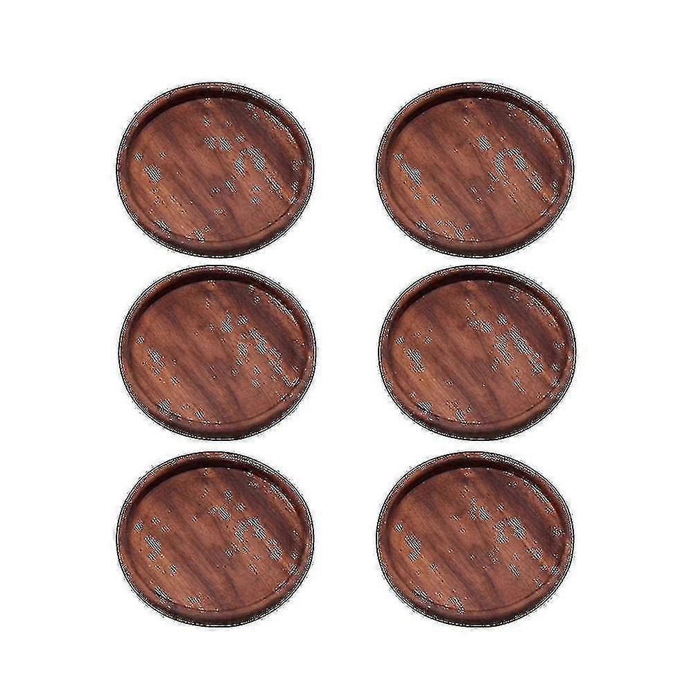 6 Pcs Walnut Coaster
