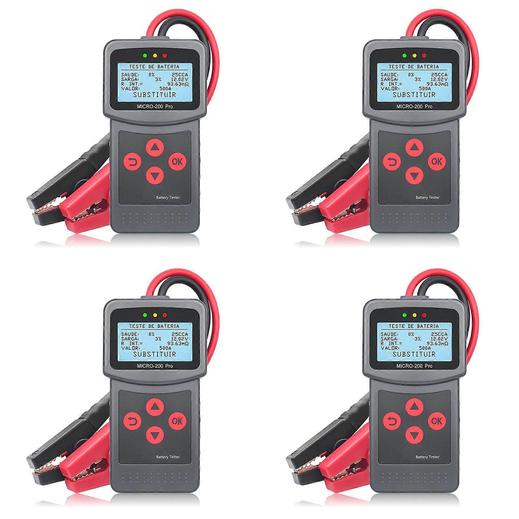 4X Micro-200 Pro Car Battery Tester 12/24V Multi-Language Digital Battery System Analyzer for Mainland Version