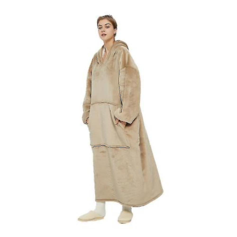 Couvertures Couverture à capuche Robe longue Marron clair