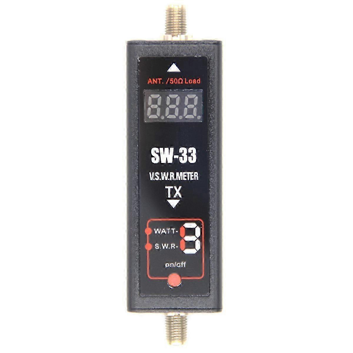 SW-33 Mini Power Tester and SWR Meter VHF UHF 125-525Mhz for Two Way Radio Antenna Dummy Load Digita