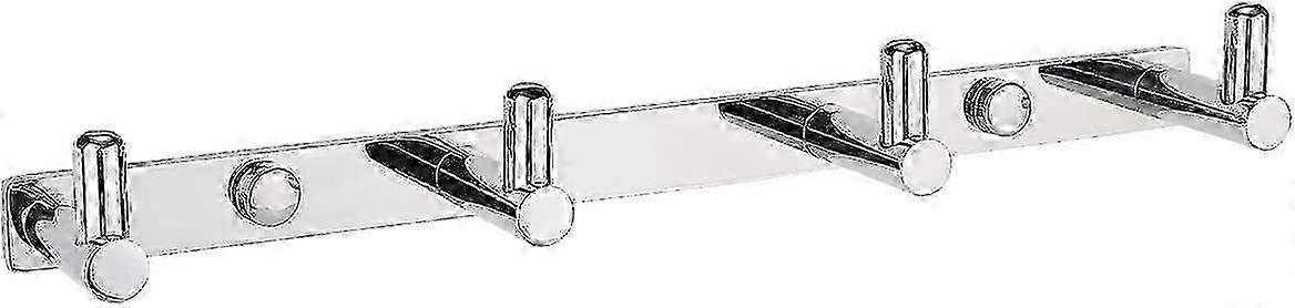 Bathroom Towel Hook Rail/Rack with 4 Hooks Wall Mount SUS304 Stainless Steel Coat Hooks Wall Hanger