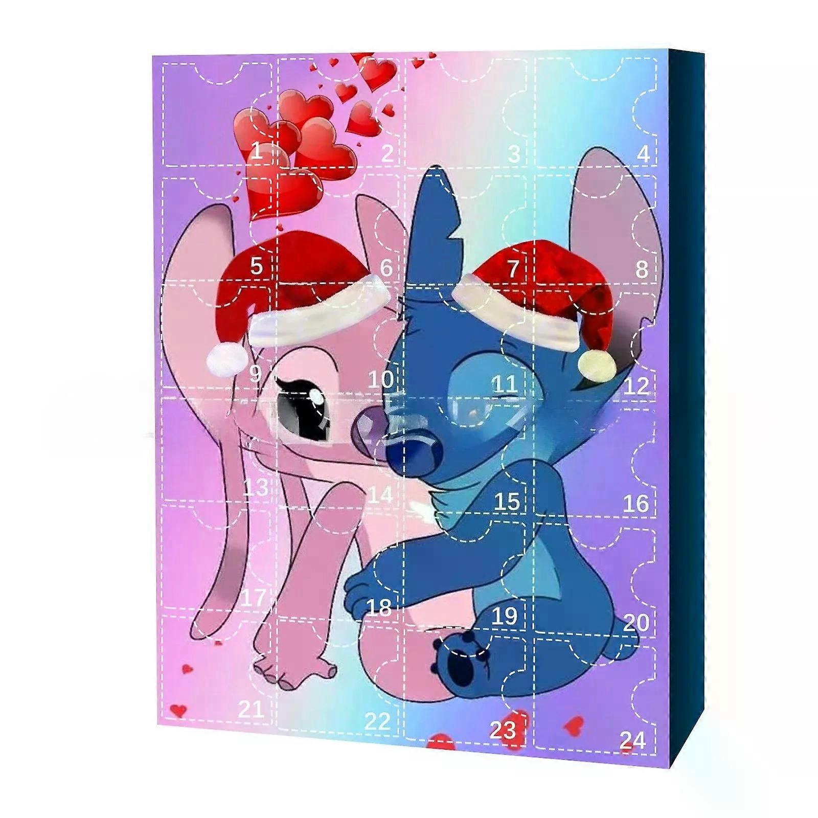 Stitch Advent Calendar Cartoon Doll Christmas Atmosphere Decorative Gifts New Year 24 Days Countdown Surprise Blind Box