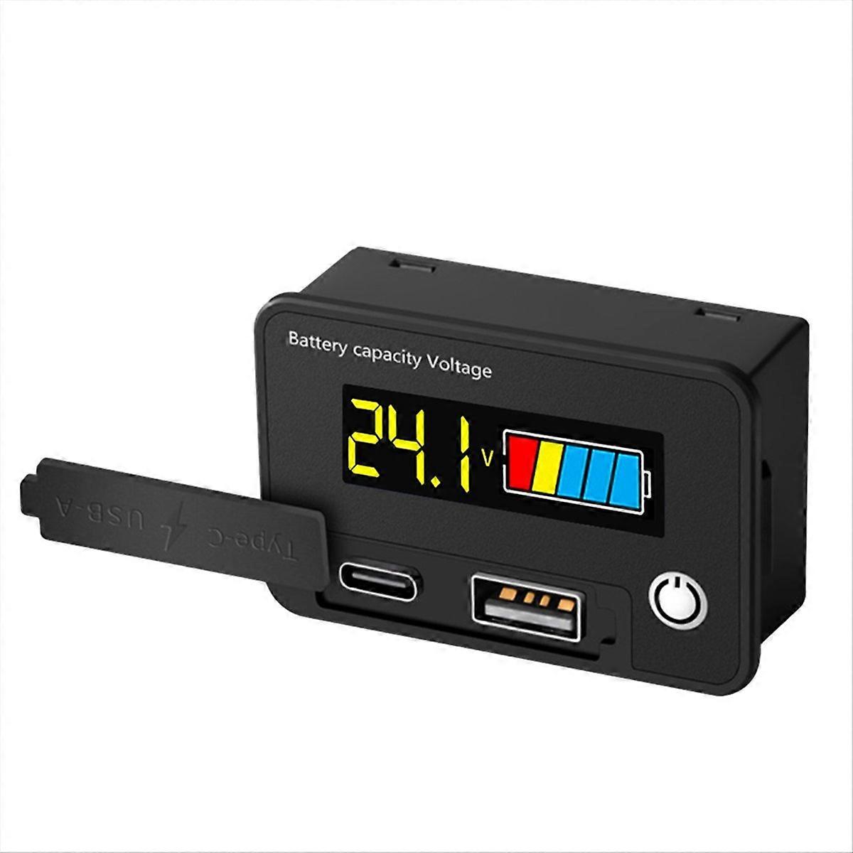 DC 8-30V LCD Digital Battery Voltmeter Capacity Indicator, A